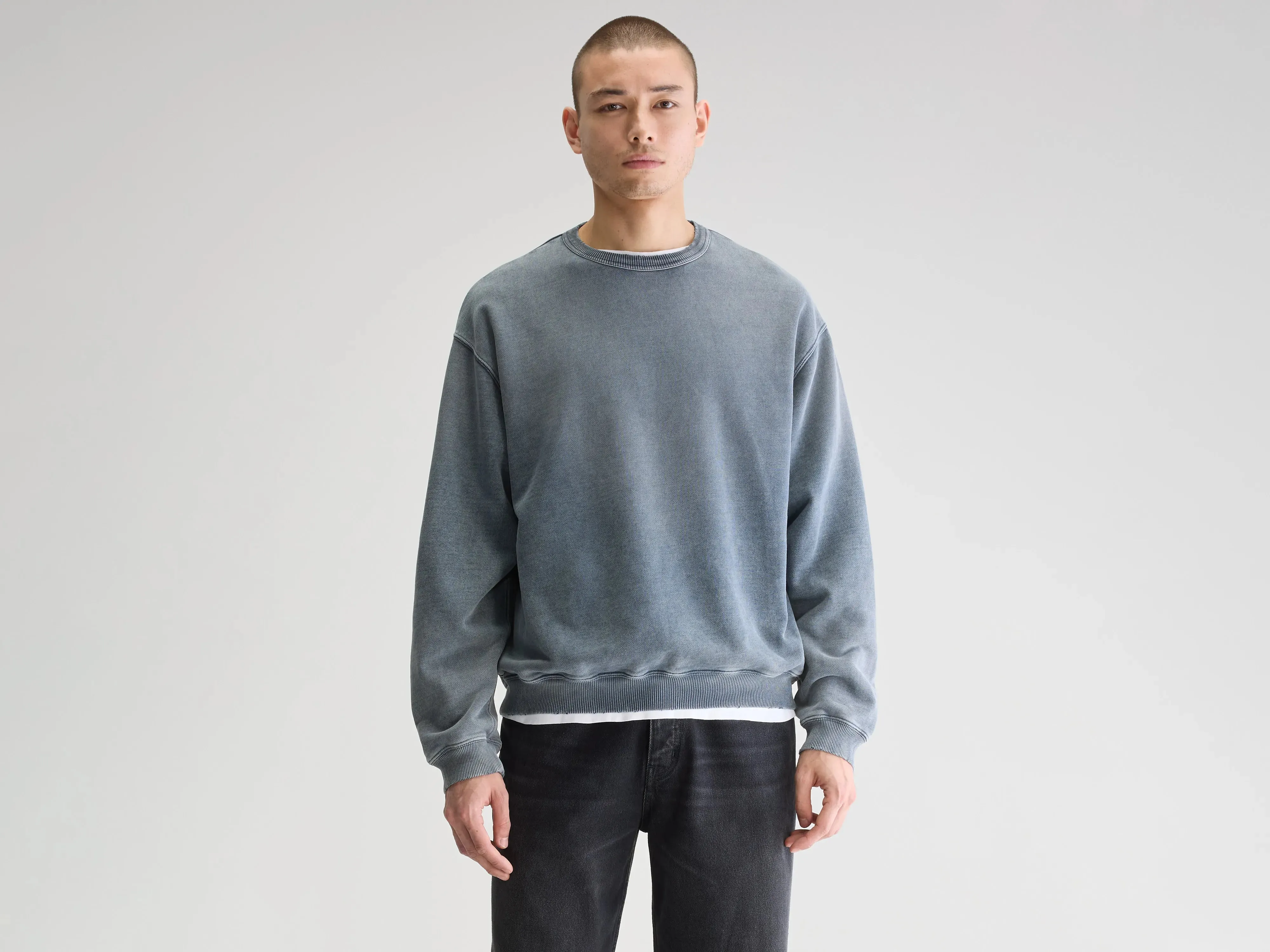 Fabien crewneck sweatshirt (251 / M / NAVY) Cozy Outfit