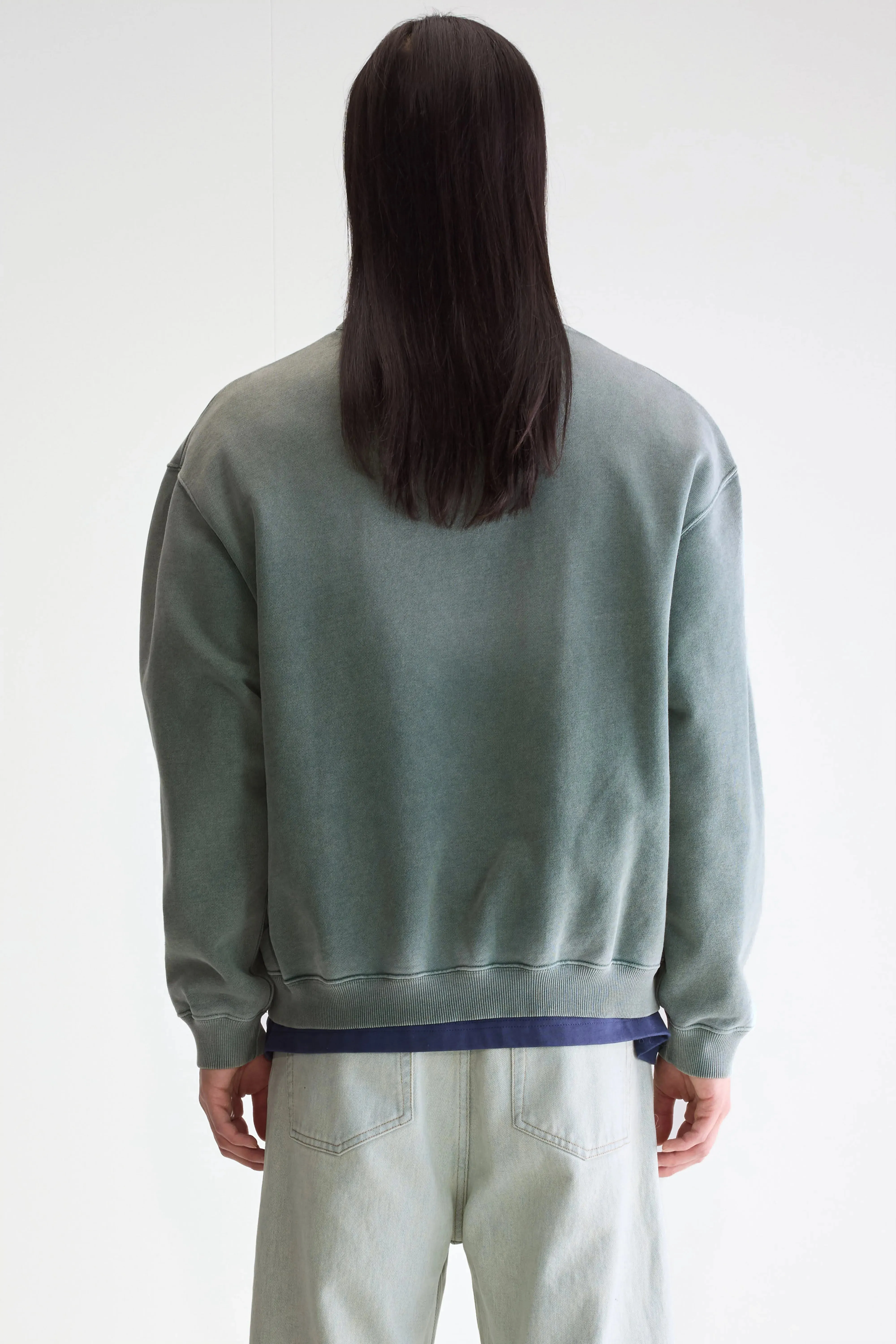Fabien crewneck sweatshirt (252 / M / BOTTLE) Layer Relax Style