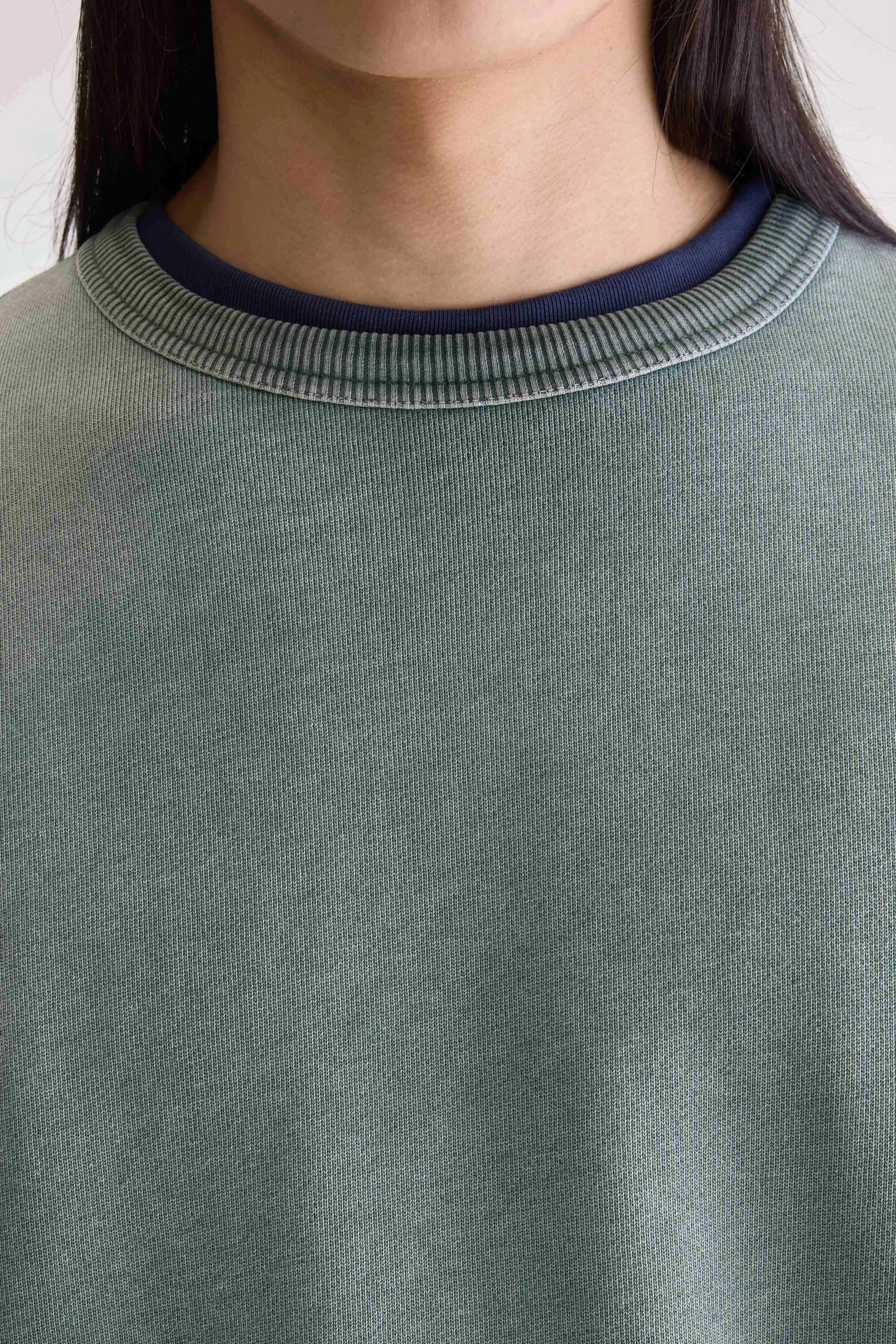 Fabien crewneck sweatshirt (252 / M / BOTTLE) Layer Relax Style