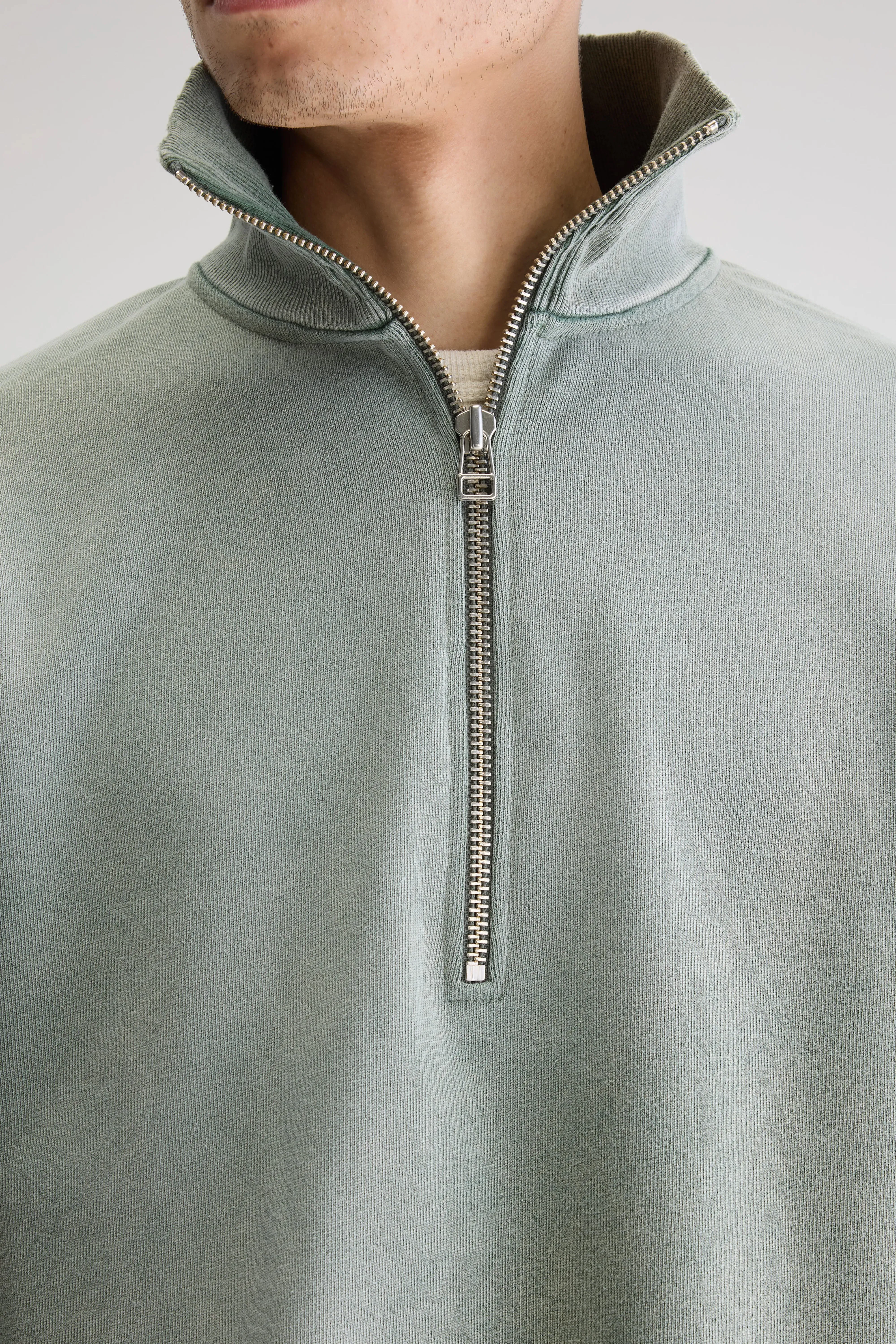 Fabro half-zip sweatshirt (251 / M / SAGE) Breathable apparel