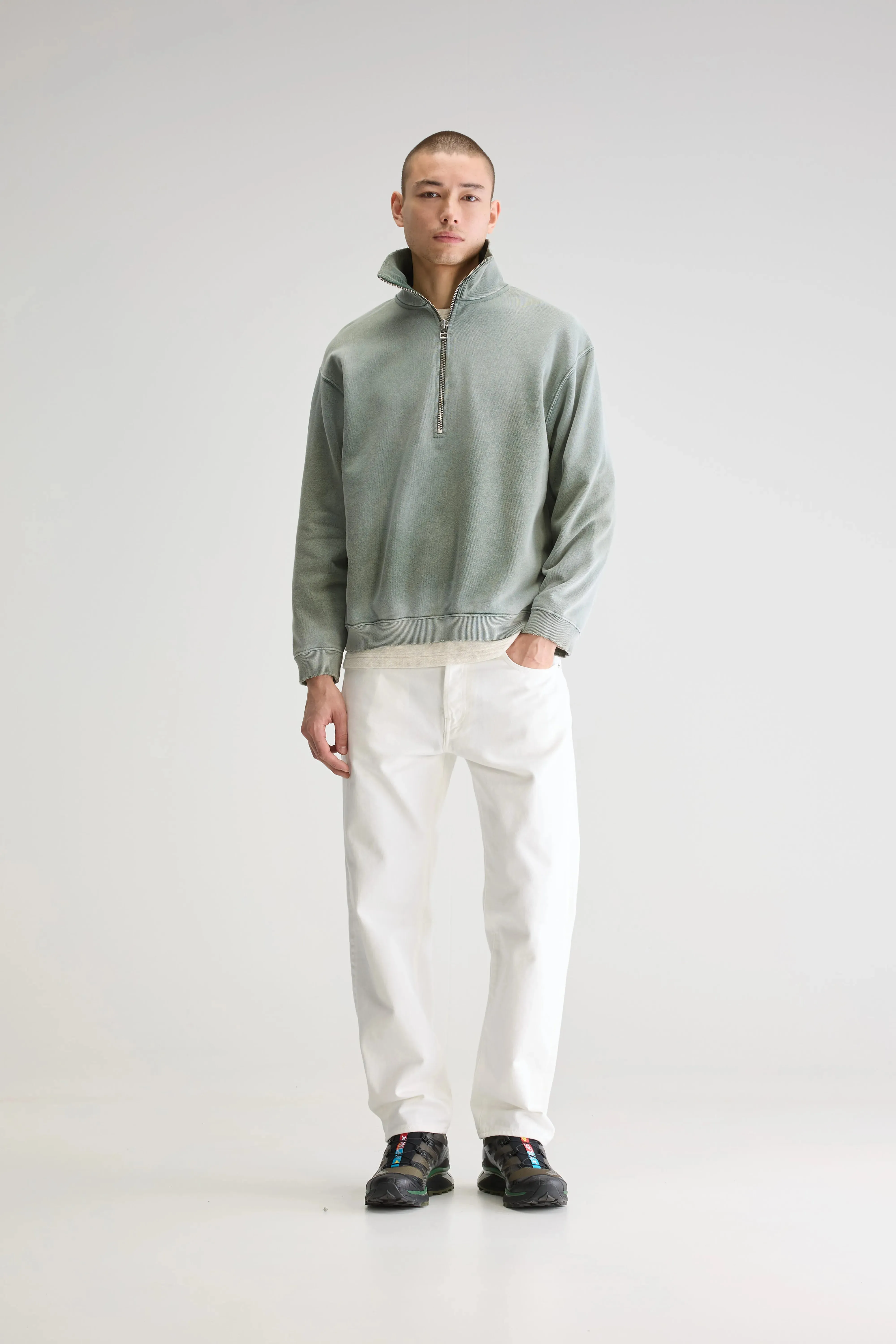 Fabro half-zip sweatshirt (251 / M / SAGE) Breathable apparel