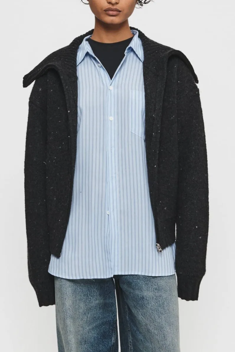 Zip Charcoal Cardigan Stylish Choice