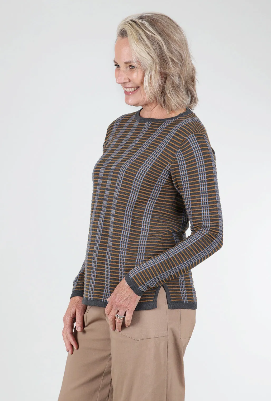 Fafa Sweater, Charcoal slim cut