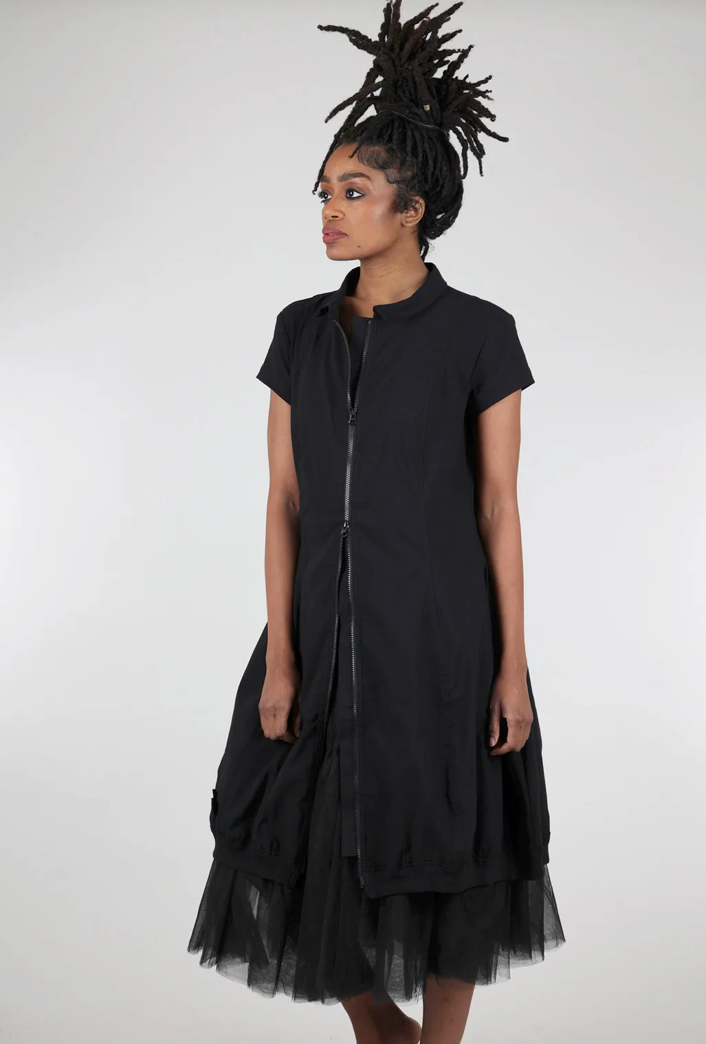 Fair trade A Zip Dress, Black