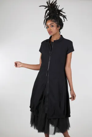 Daily Favorite A Zip Dress, Black