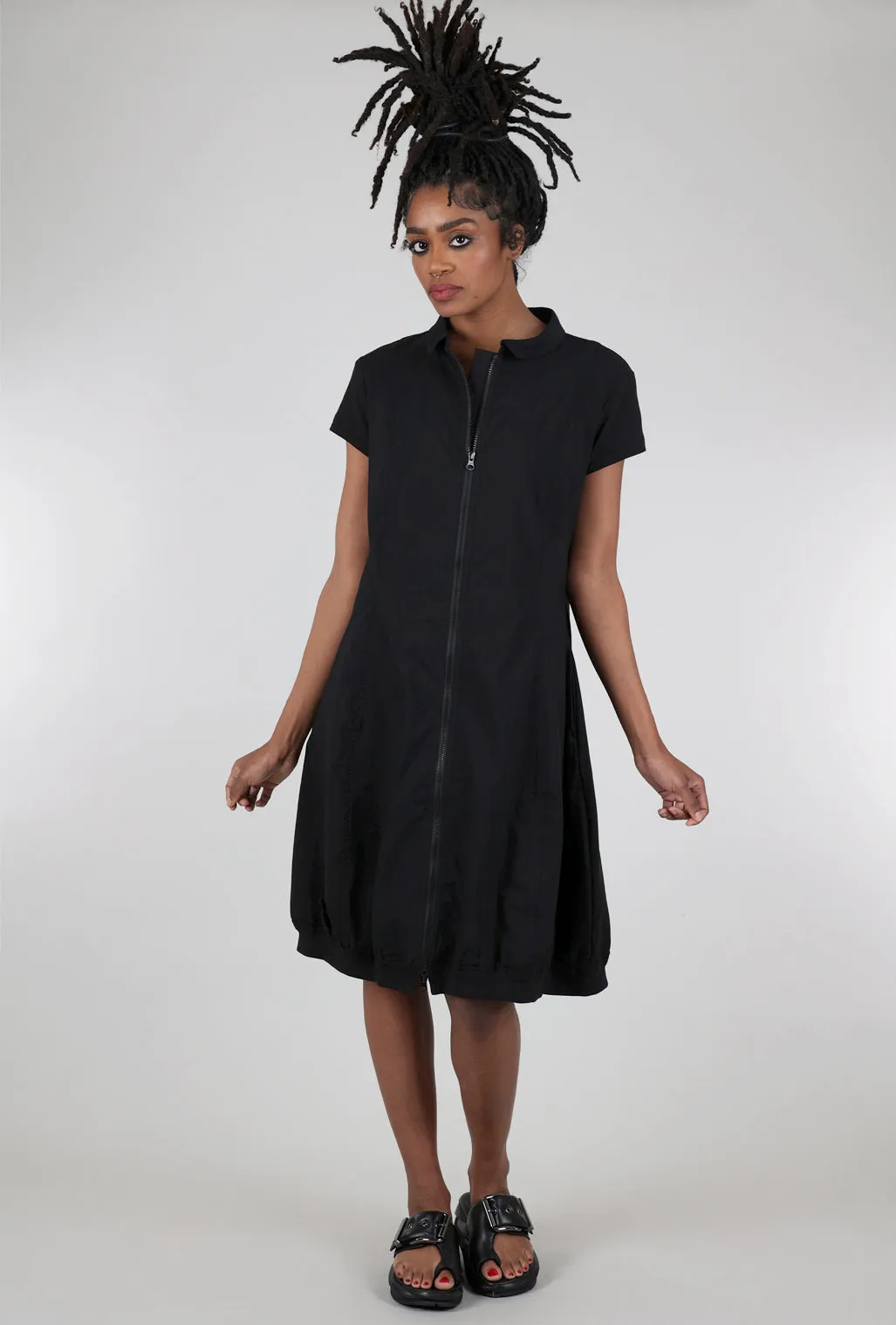 Fair trade A Zip Dress, Black