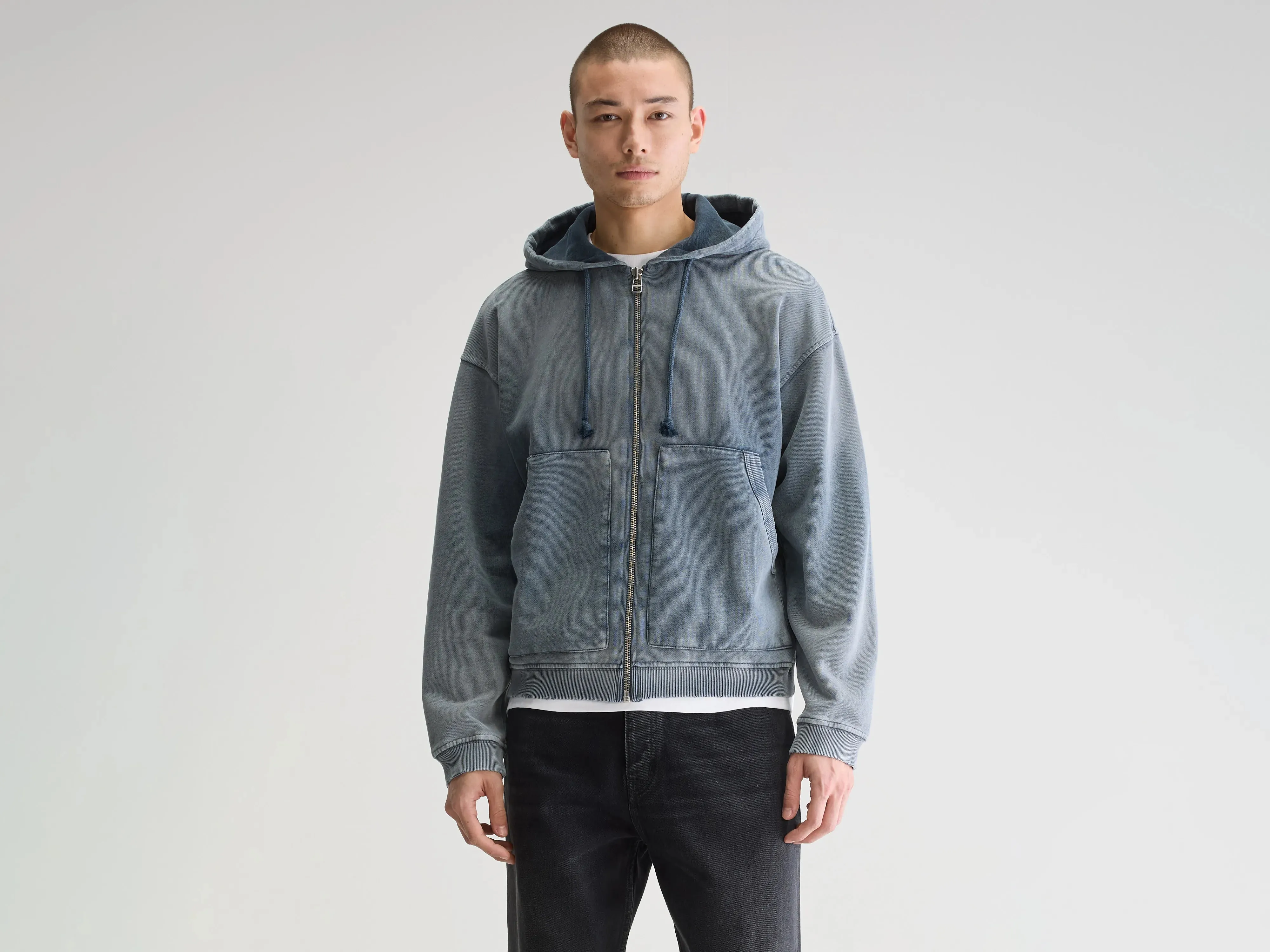 Home friendly Falkon zip-up hoodie (251 / M / NAVY)