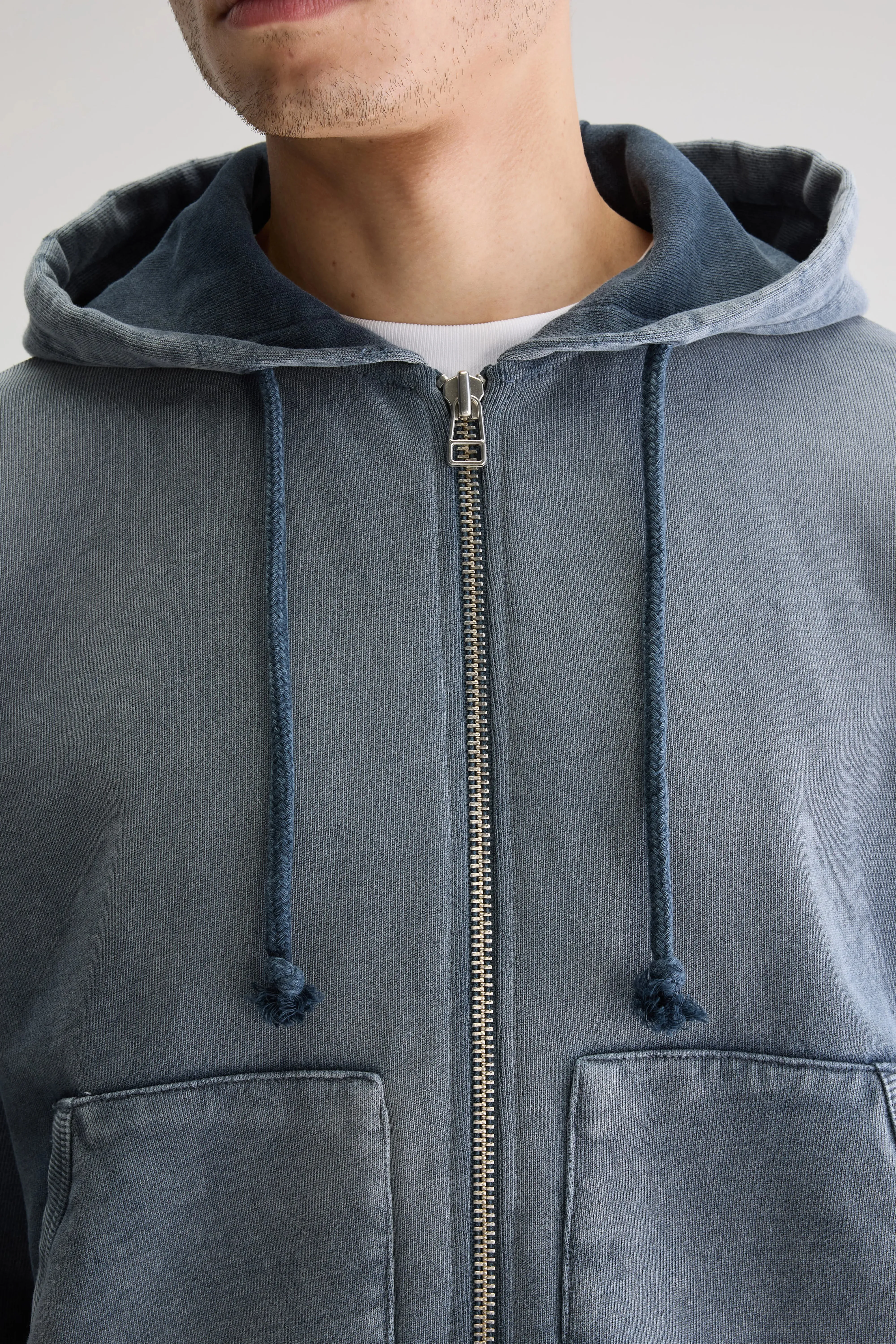 Falkon zip-up hoodie (251 / M / NAVY) Retro Styles