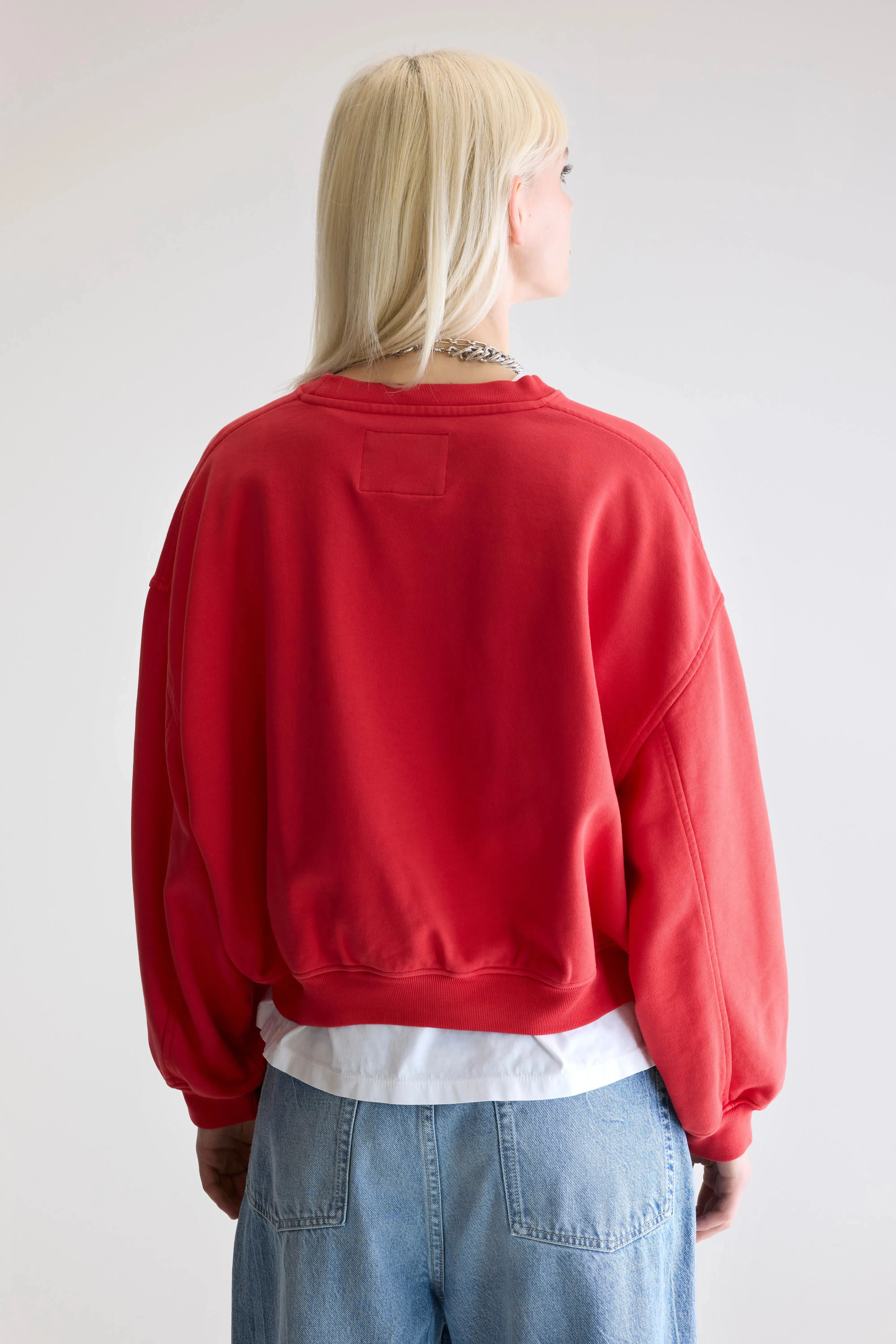 Fancy cropped crewneck sweatshirt (252 / W / SANGUINE) Casual Vibe