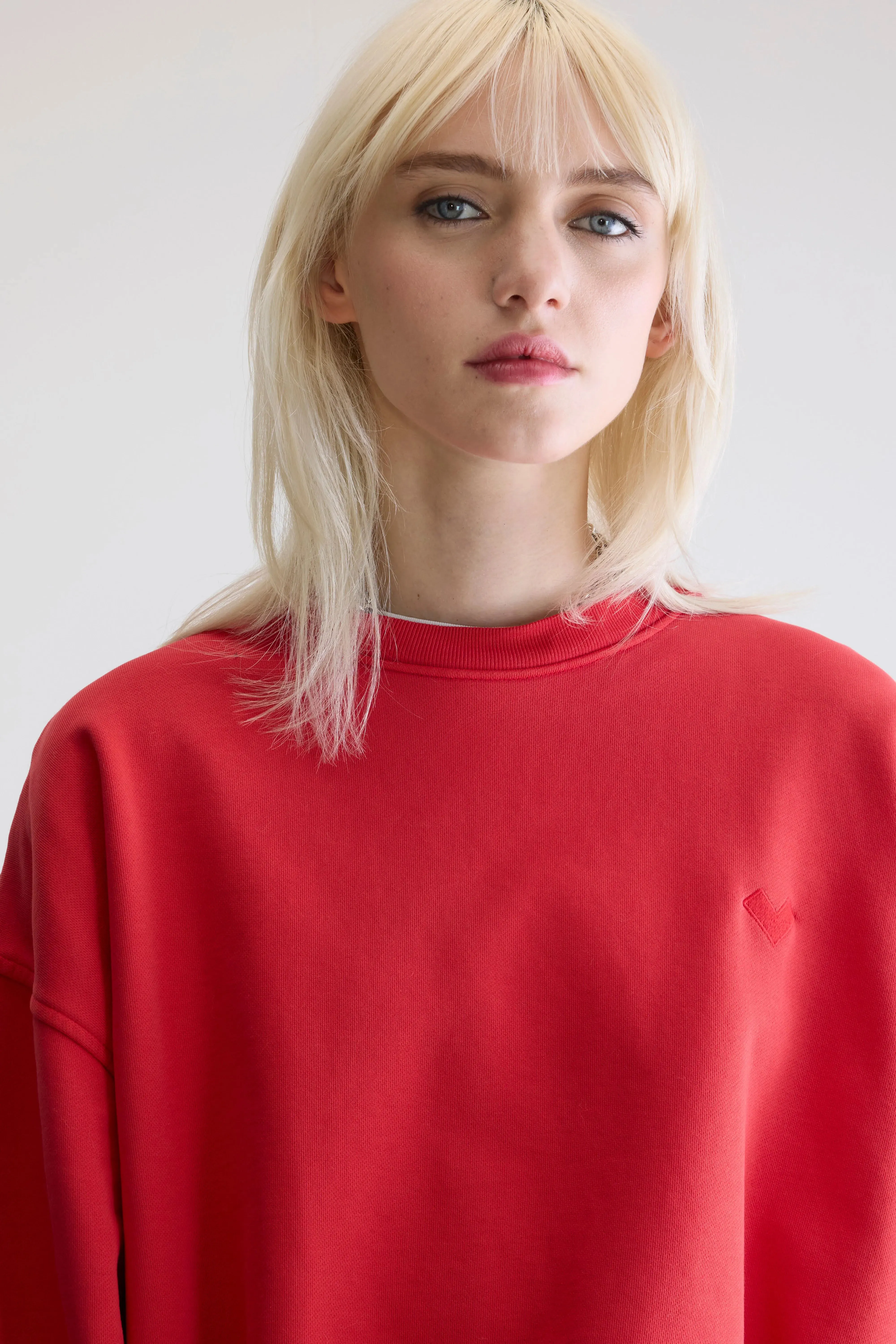 Fancy cropped crewneck sweatshirt (252 / W / SANGUINE) Casual Vibe