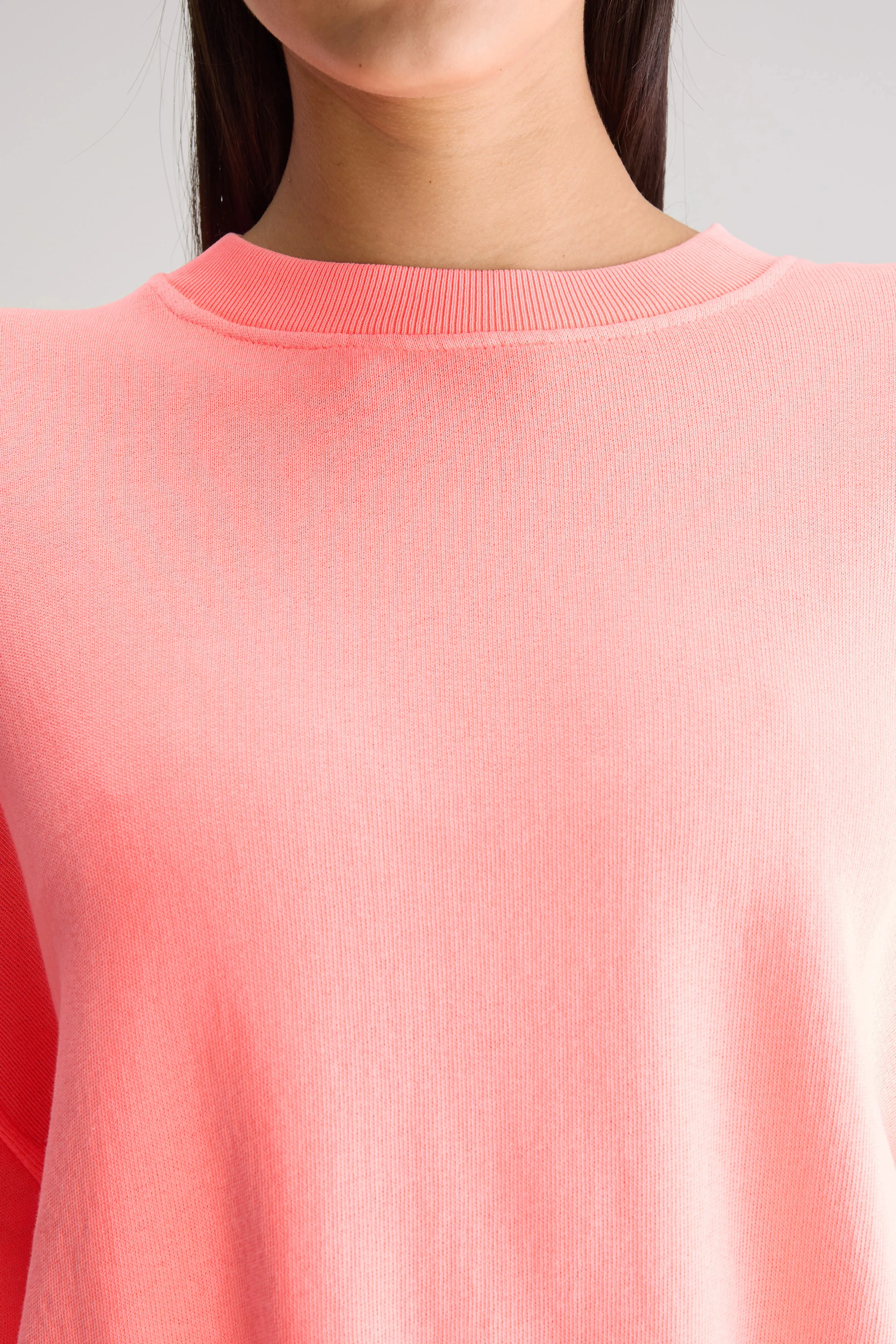 Fancy cropped sweatshirt (251 / W / EXOTIC WASH) Waist flattering