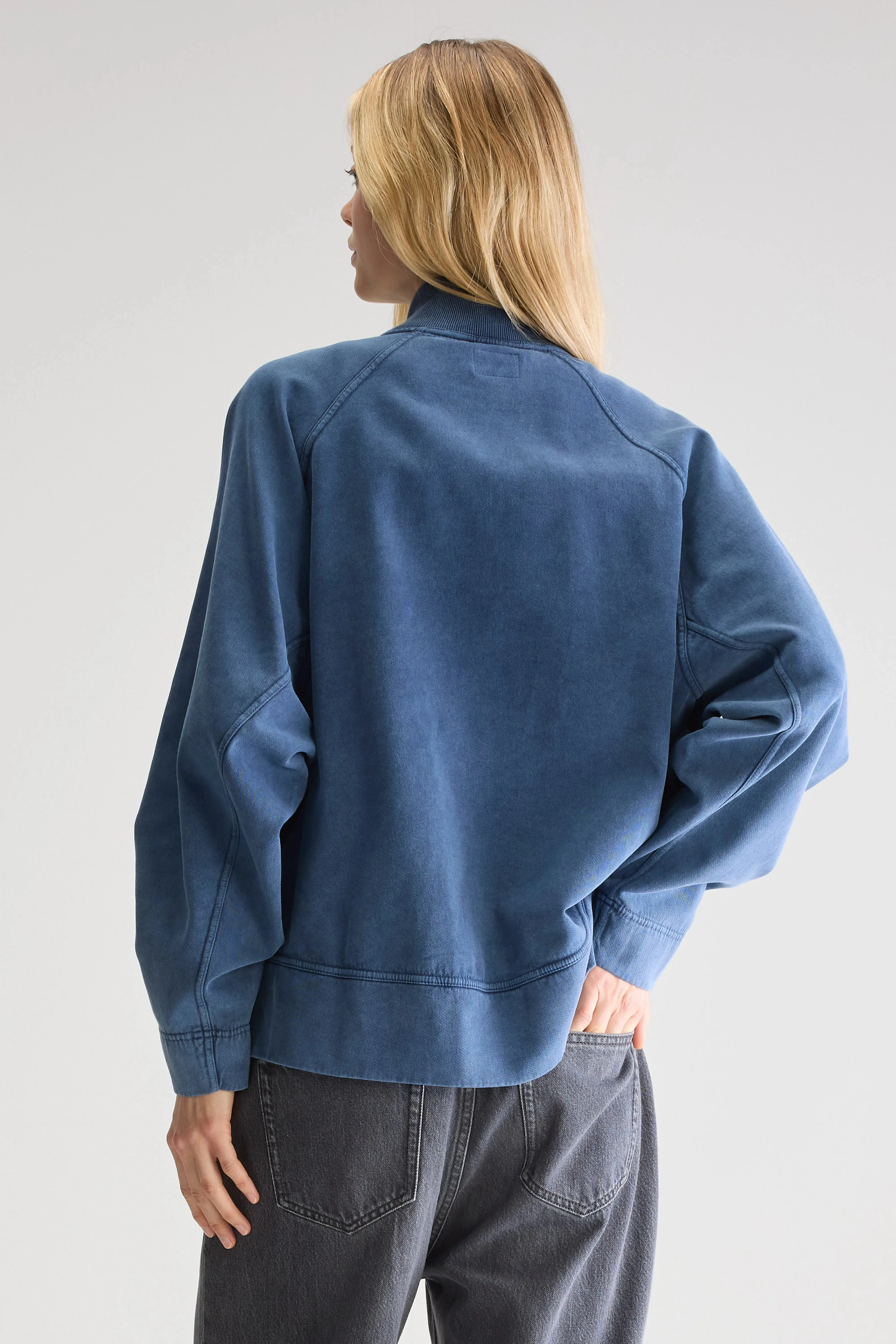 Fanty zip-front sweatshirt (251 / W / INK) Layer Sleek