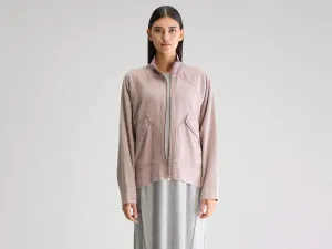 Fanty zip-front sweatshirt (251 / W / ROSEWOOD) Functional Features product houndstooth sophistication