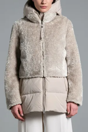 Flake Teddy Coat Belted Style