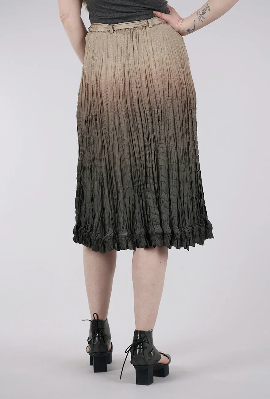 Fashion Forward Hand-Dyed Silk Skirt, Oxide