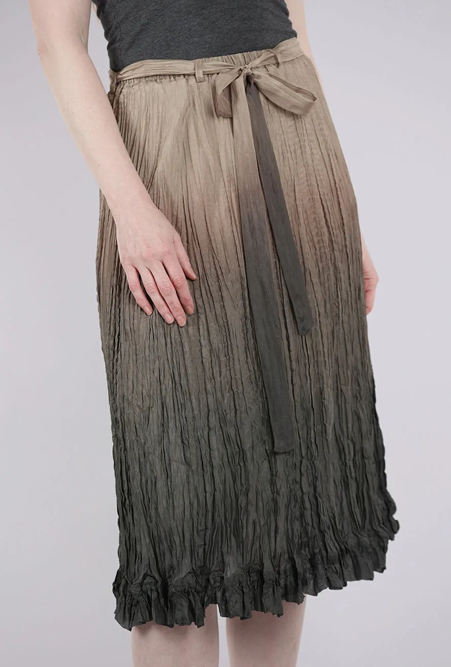 Fashion Forward Hand-Dyed Silk Skirt, Oxide
