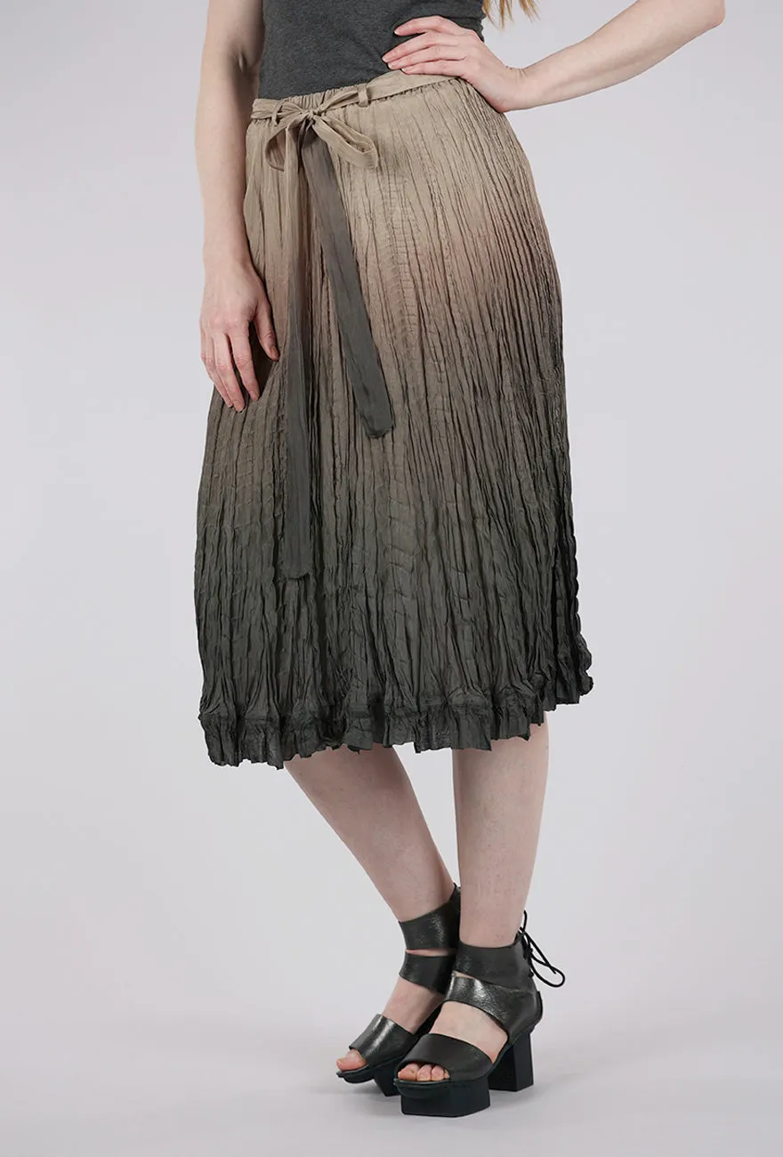 Fashion Forward Hand-Dyed Silk Skirt, Oxide