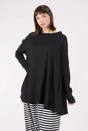 One Shirt, Black loose hem