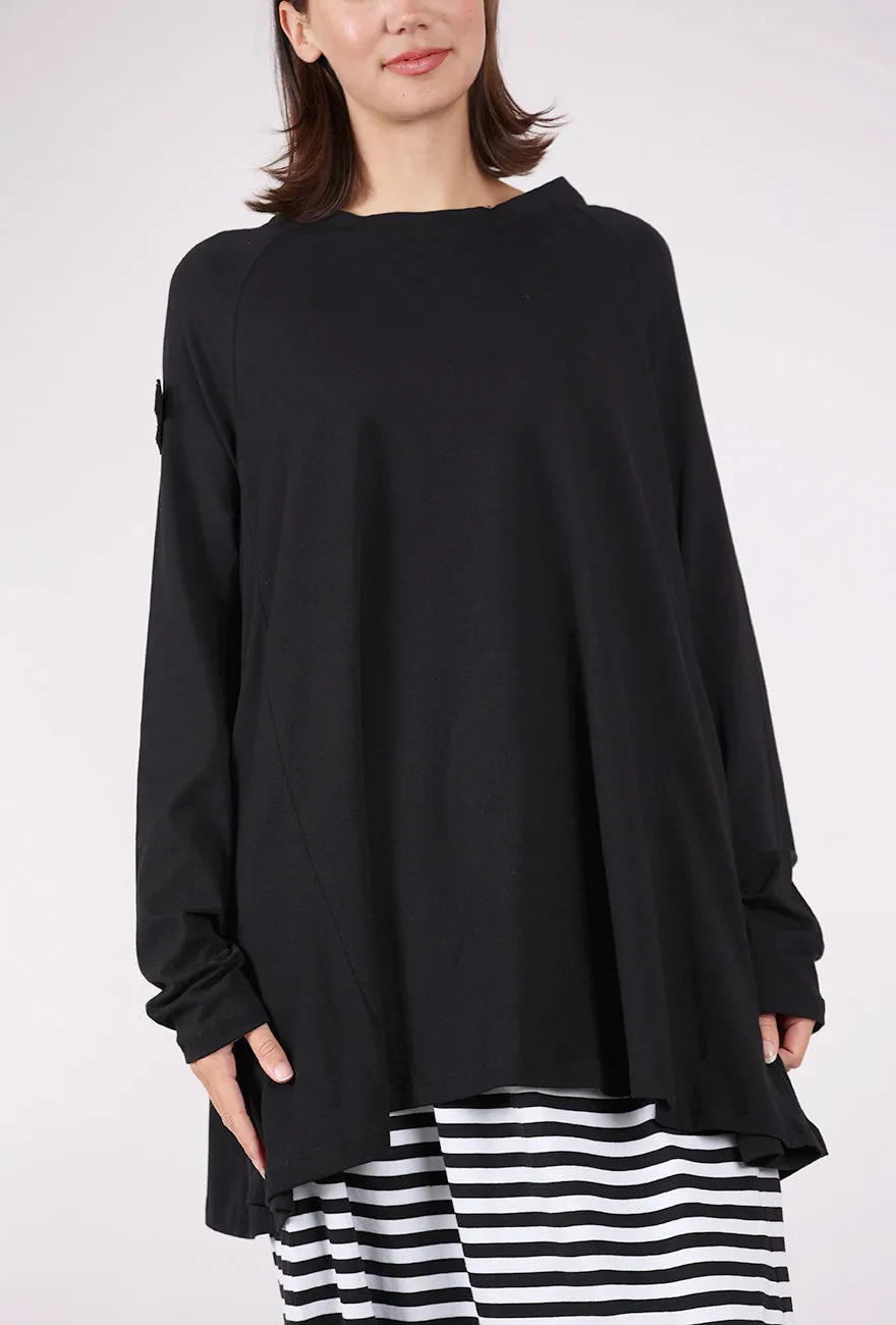 Fashion-Forward Knit One Shirt, Black