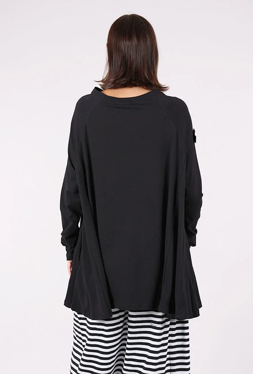 Fashion-Forward Knit One Shirt, Black