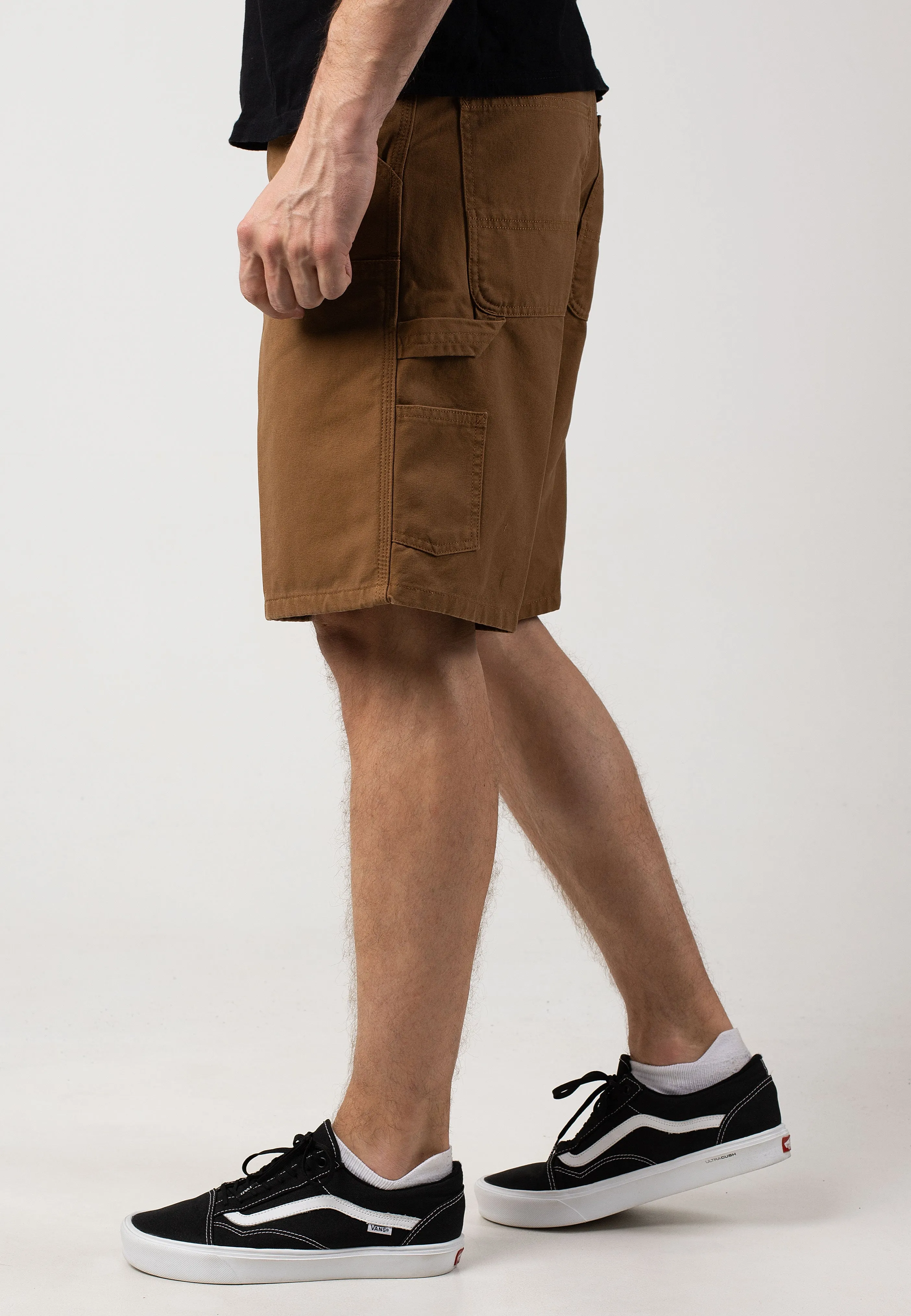 Fashion Icon Carhartt WIP - Double Knee Rinsed Hamilton Brown - Shorts