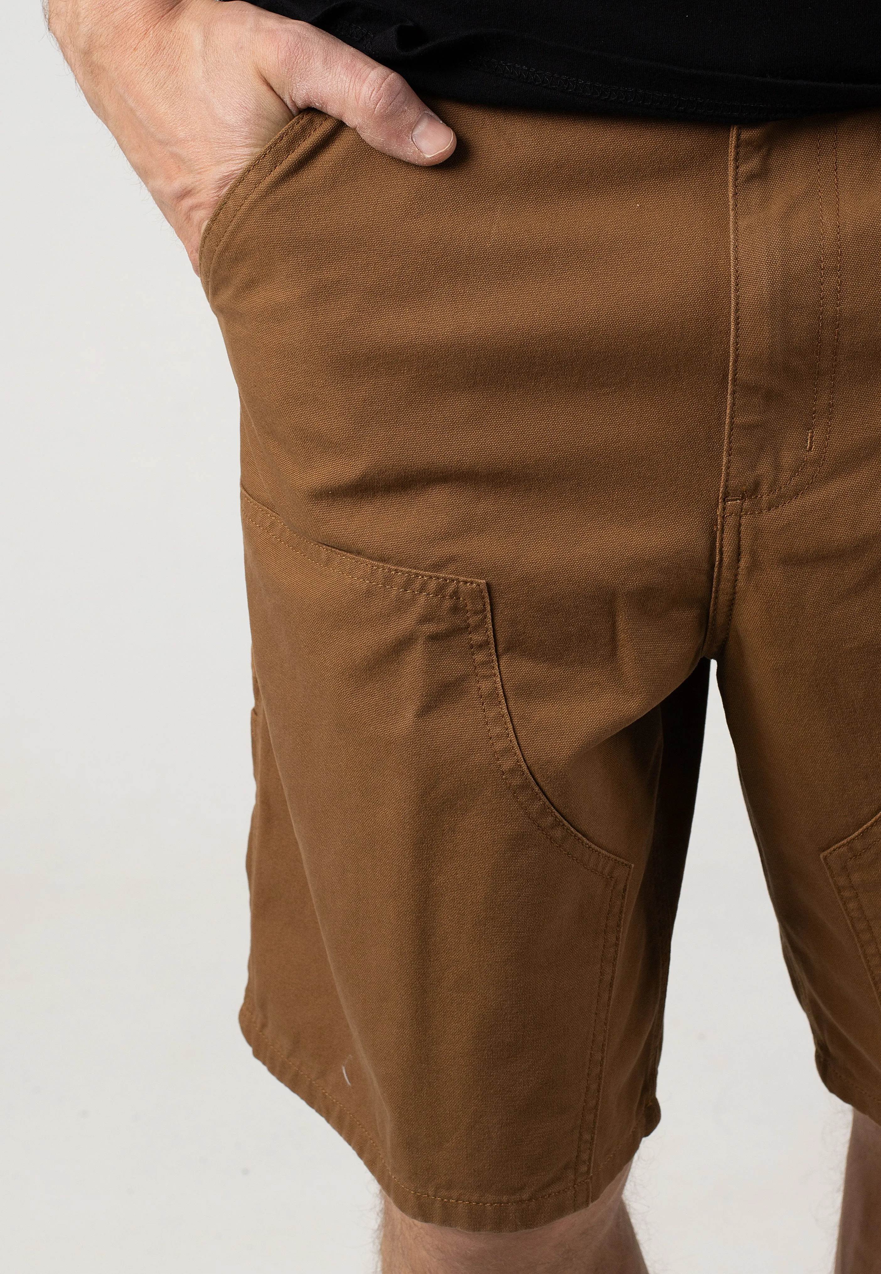 Fashion Icon Carhartt WIP - Double Knee Rinsed Hamilton Brown - Shorts