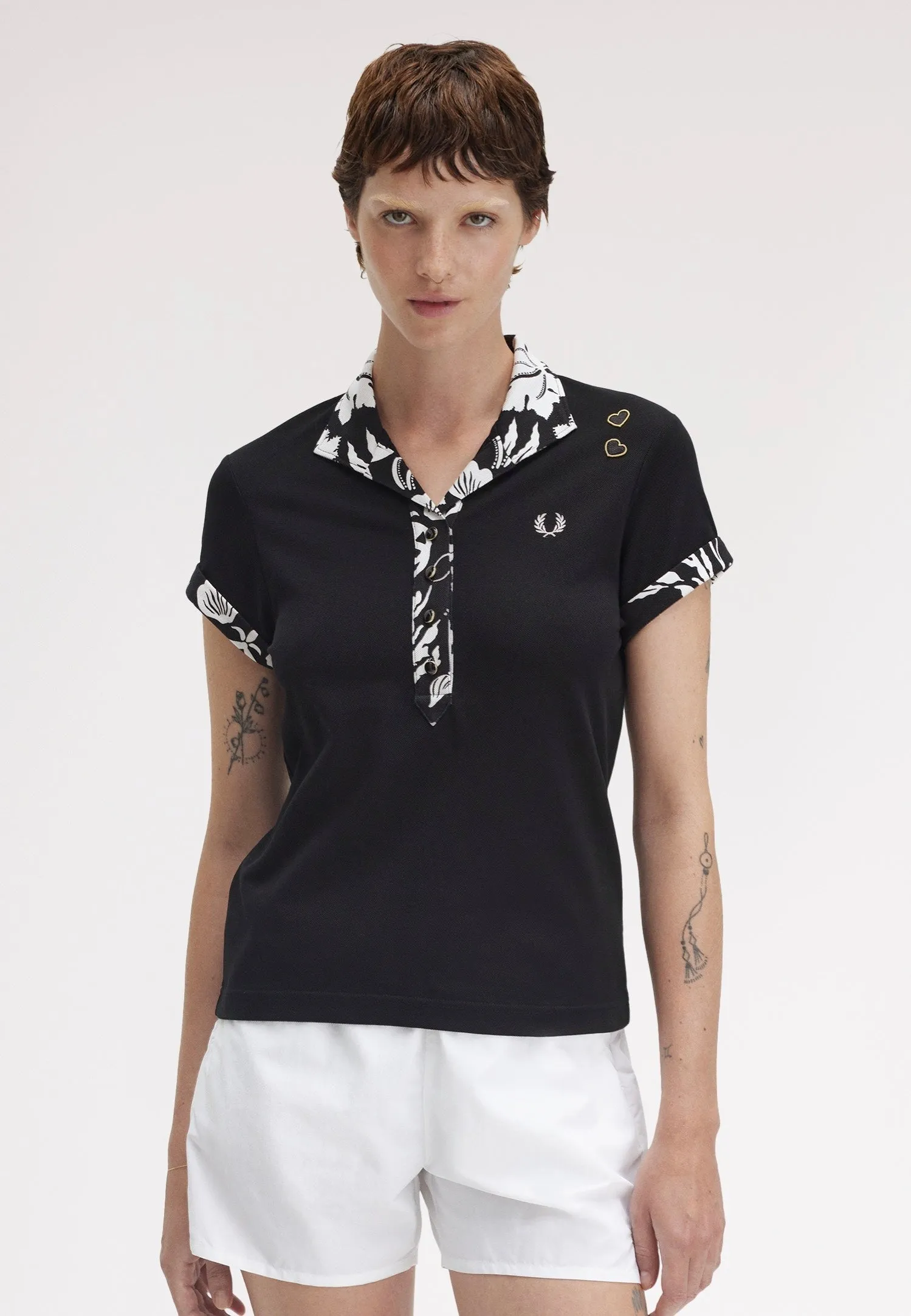 Lightweight Tailoring Fred Perry x Amy Winehouse - Printed Trim Black - Polo