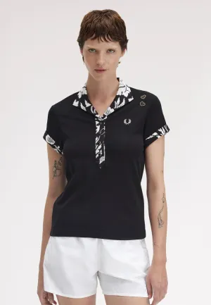 Lightweight Tailoring Fred Perry x Amy Winehouse - Printed Trim Black - Polo