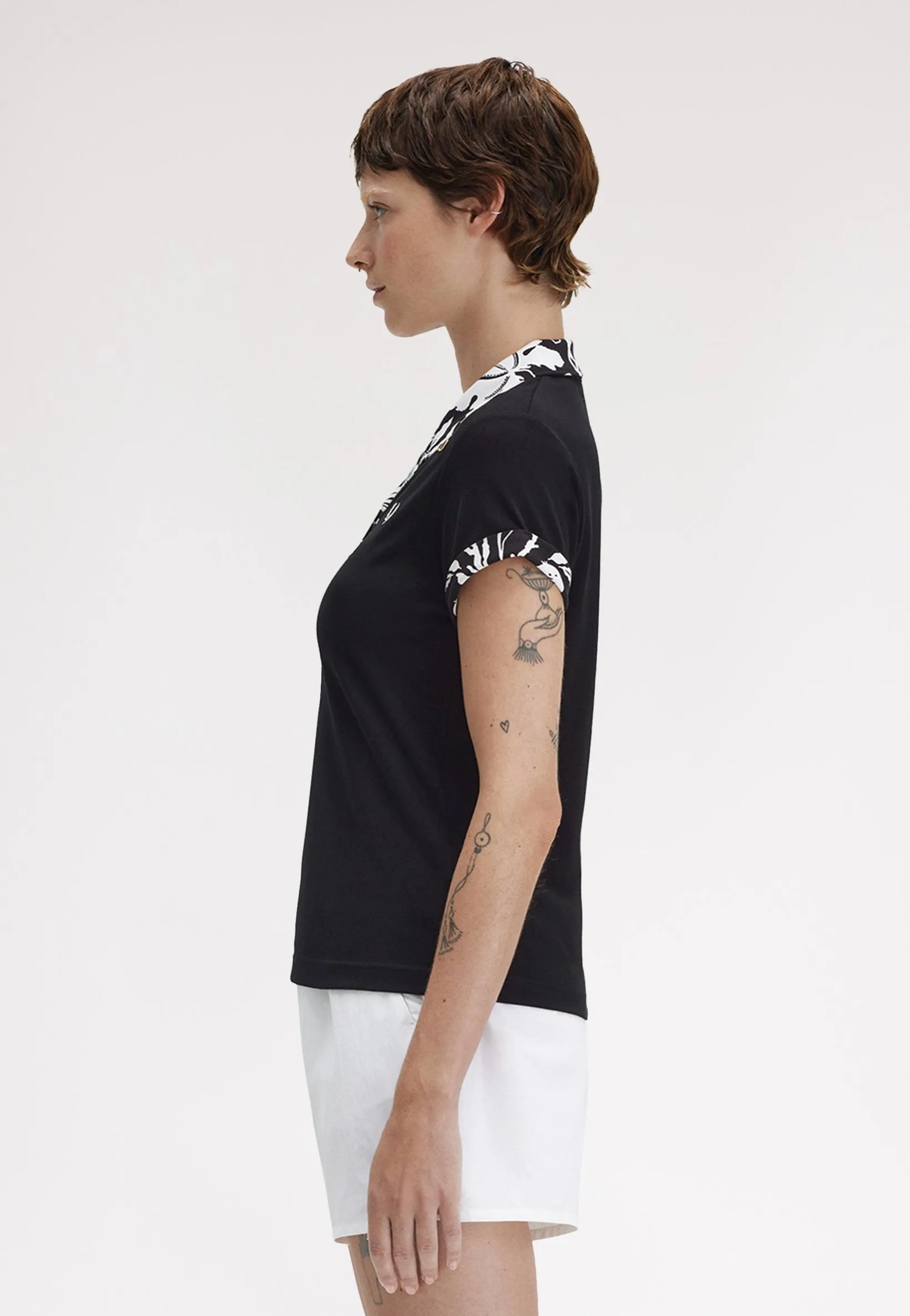Fashion Outfit Fred Perry x Amy Winehouse - Printed Trim Black - Polo