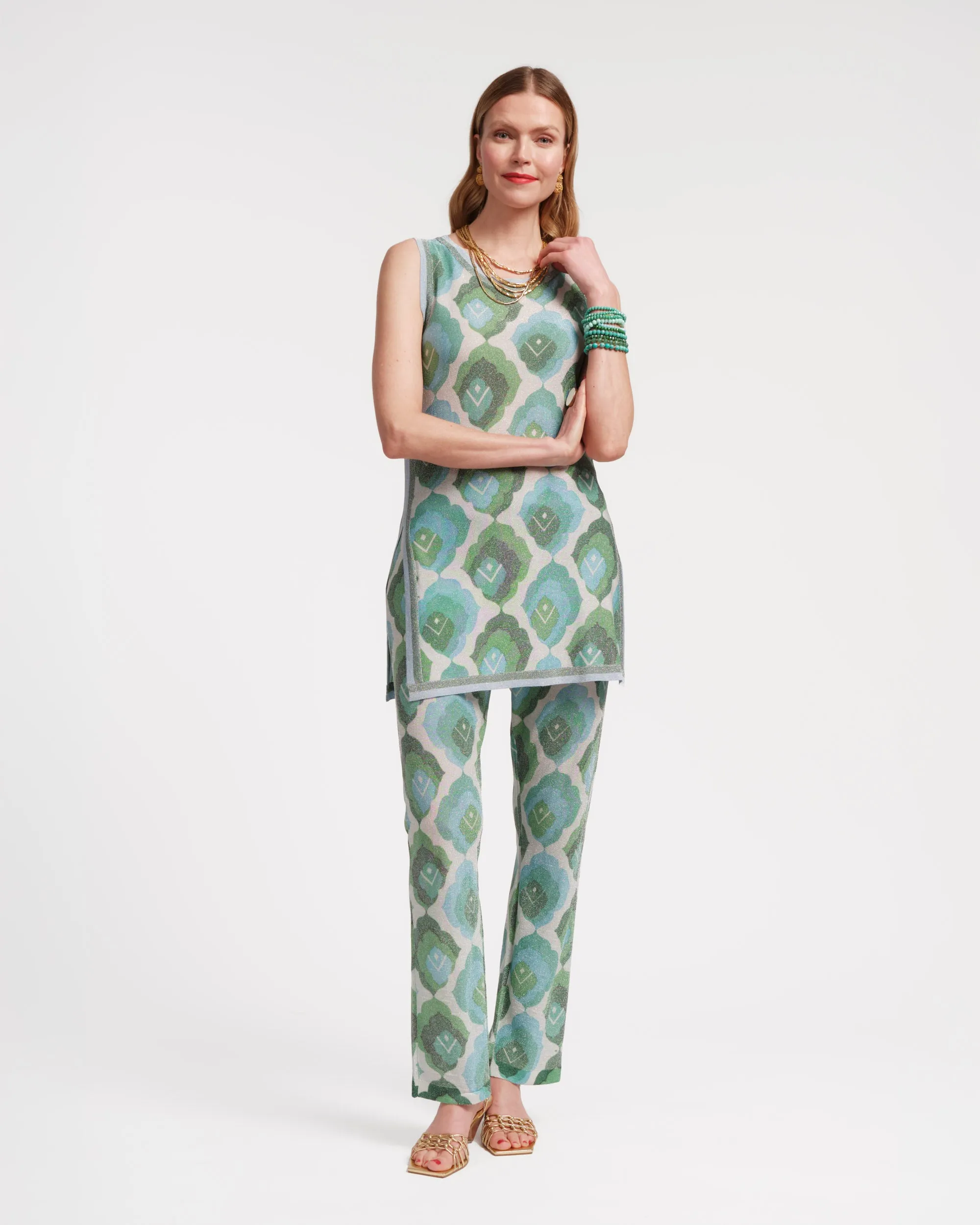 Fashionable Comfort Robbie Pant - Graphic Leaf