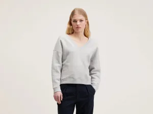 Fellow v-neck sweatshirt (242 / W / H. GREY) Leather product animal print wildness