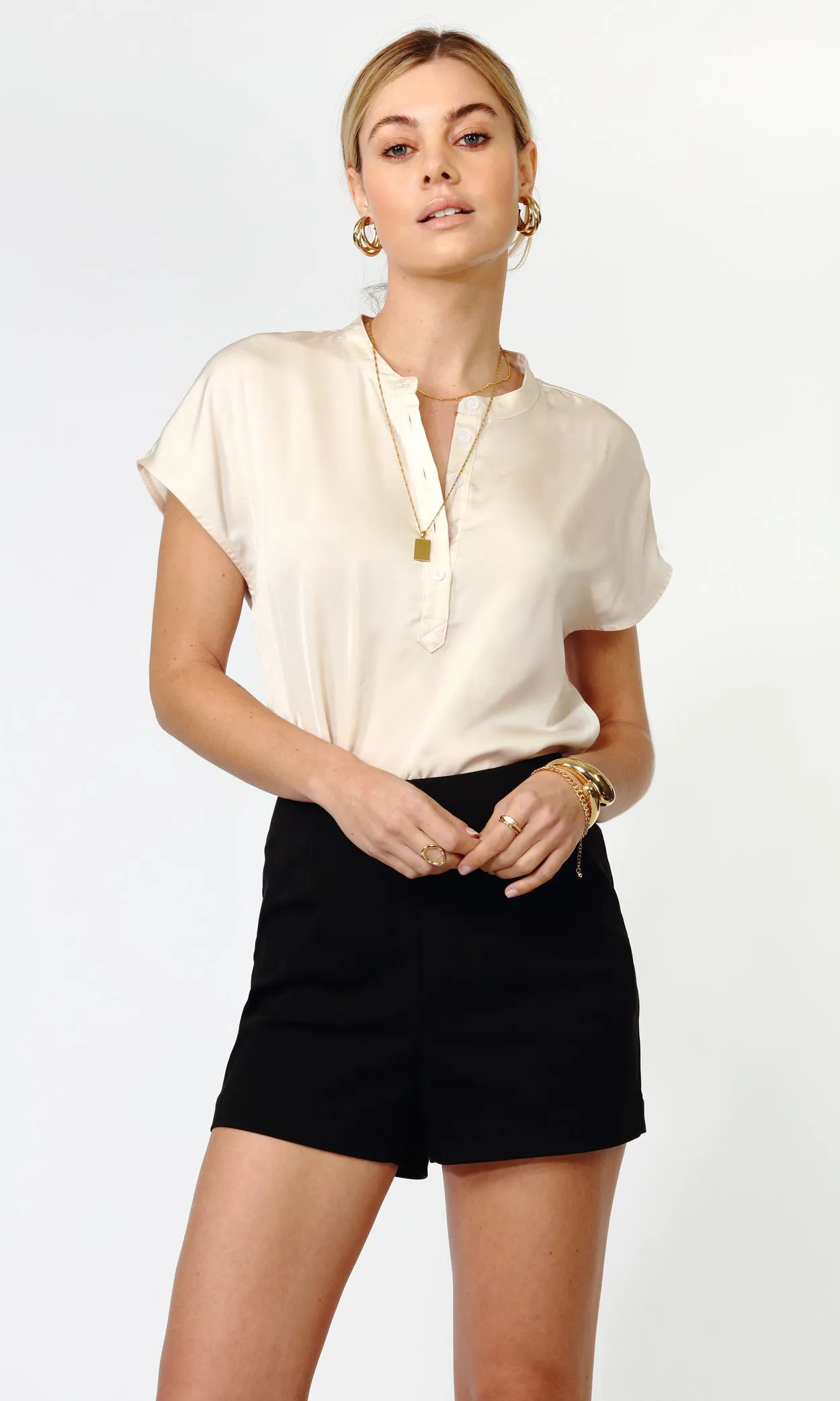 Feminine Designs Yuri Satin Top