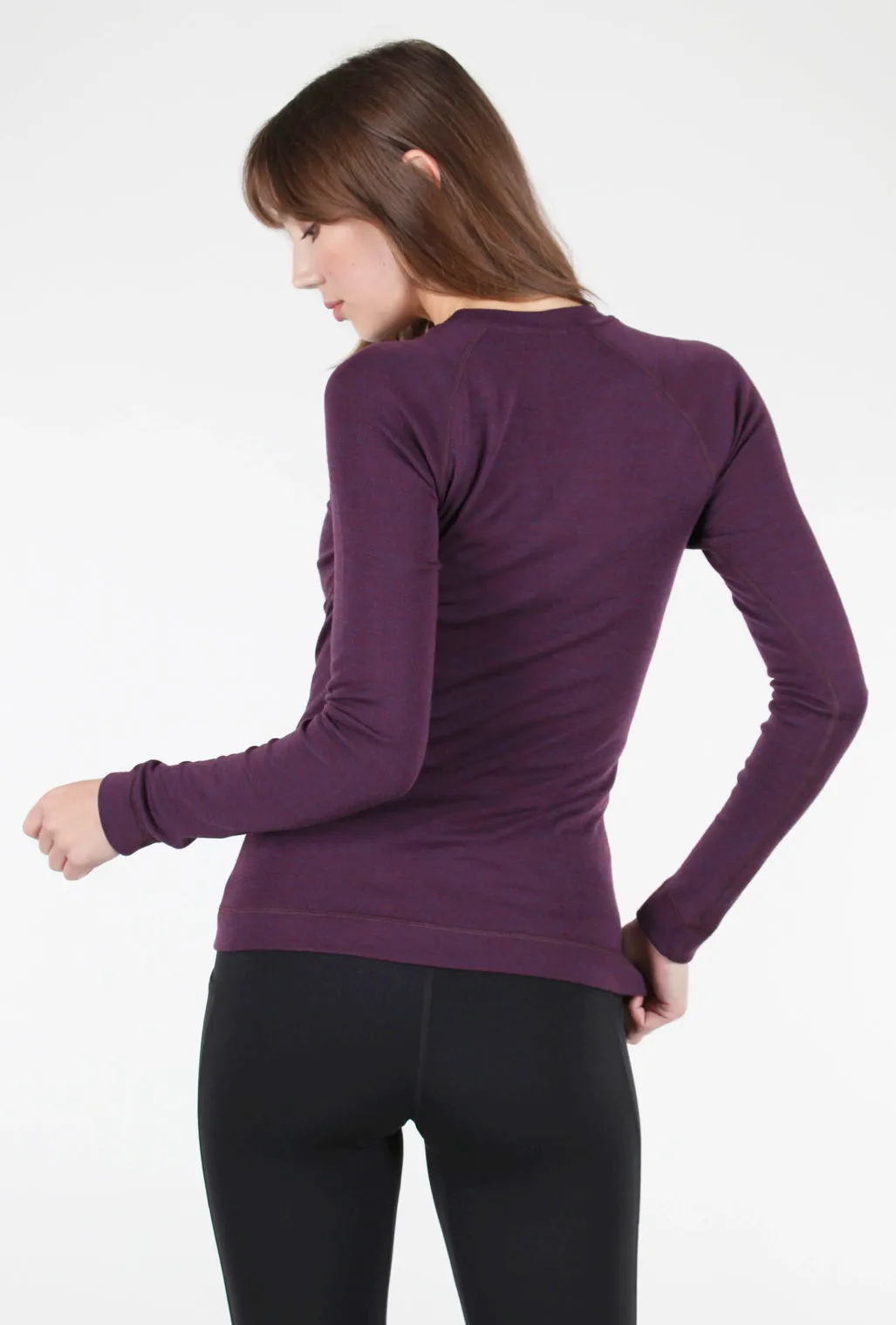 Feminine Touch Classic Thermal Base Layer, Purple Iris Heather