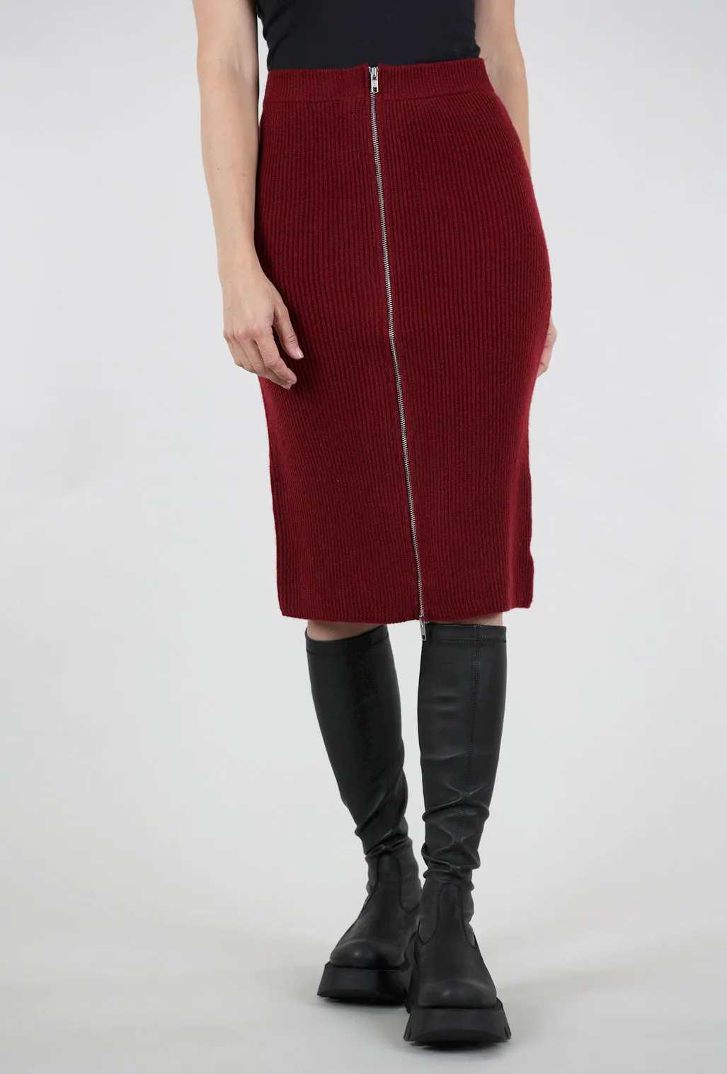 Jordana Skirt, Ruby Red Maximalist look Classic Elegance