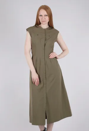Urban Style Casual event dress S/L Seamed Midi Dress, Kelp