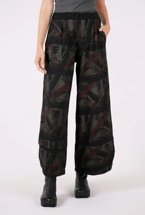 Comfort Fit Urban Utility Fiona Print Pants, Smokey