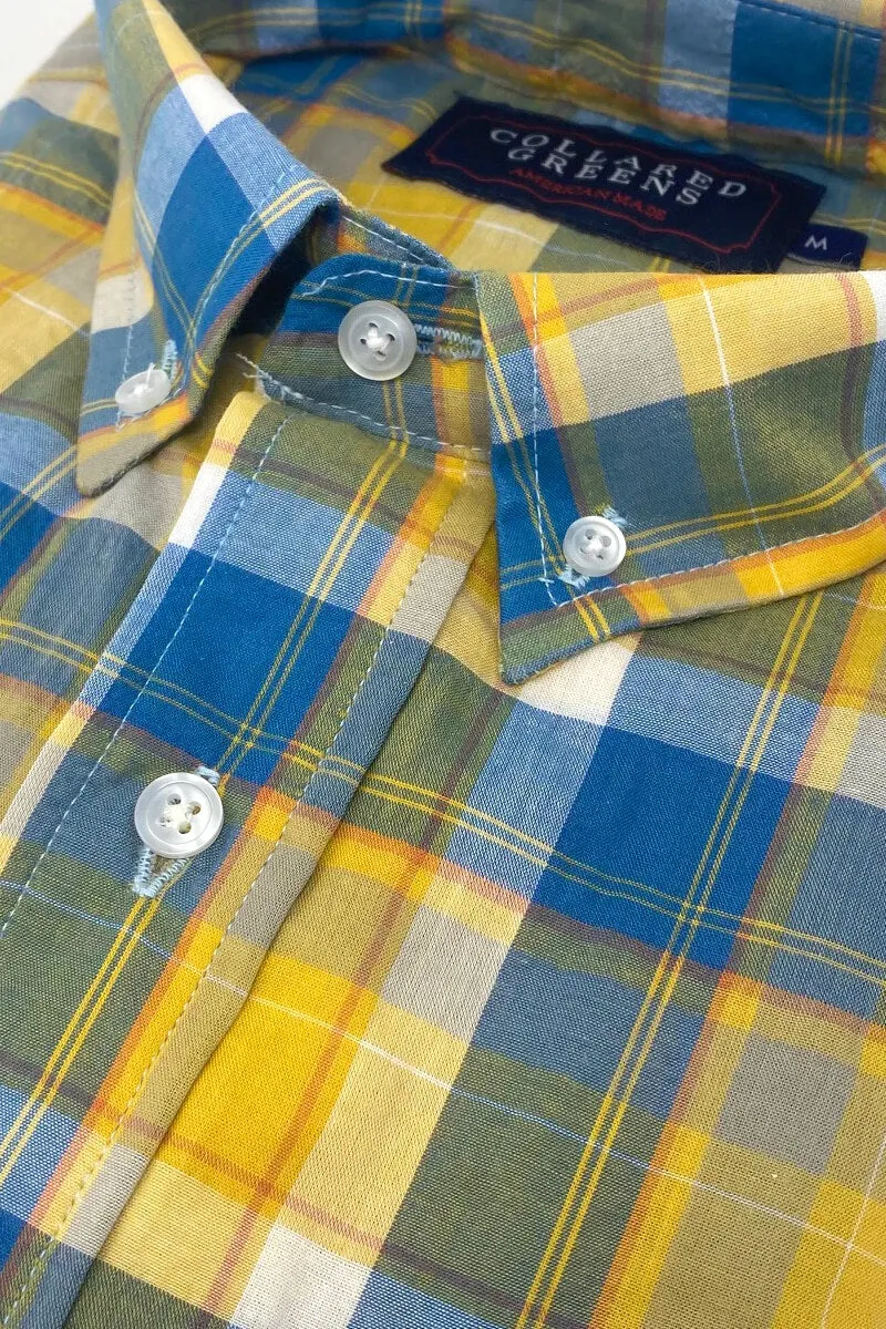 Pembroke: Brookline Button Down Shirt - Yellow Athletic-inspired wear Breathable Material