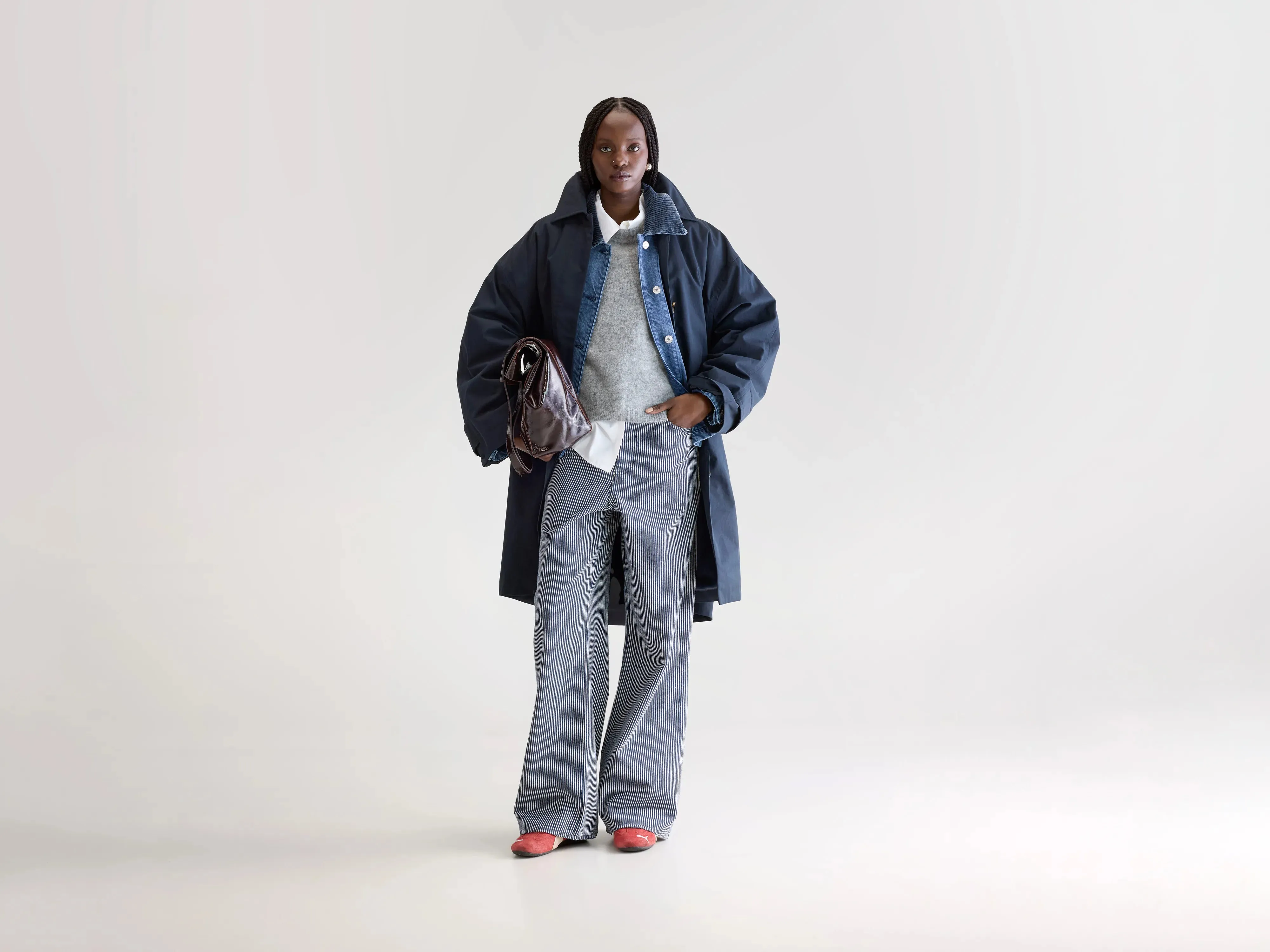 Urban Outfit Hestia trenchcoat (252 / W / NAVY)