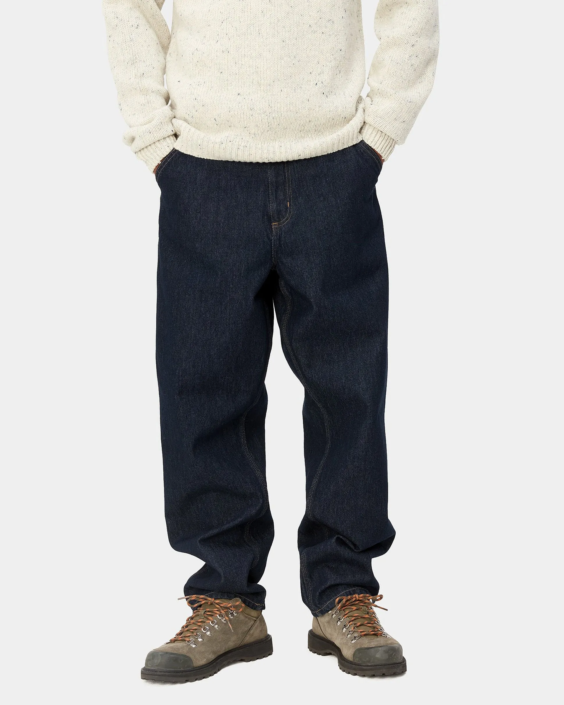 Carhartt WIP Single Knee Pant Relaxed Fit Mens Jeans - Blue Rinsed | Carhartt WIP Jeans | JEANSTORE