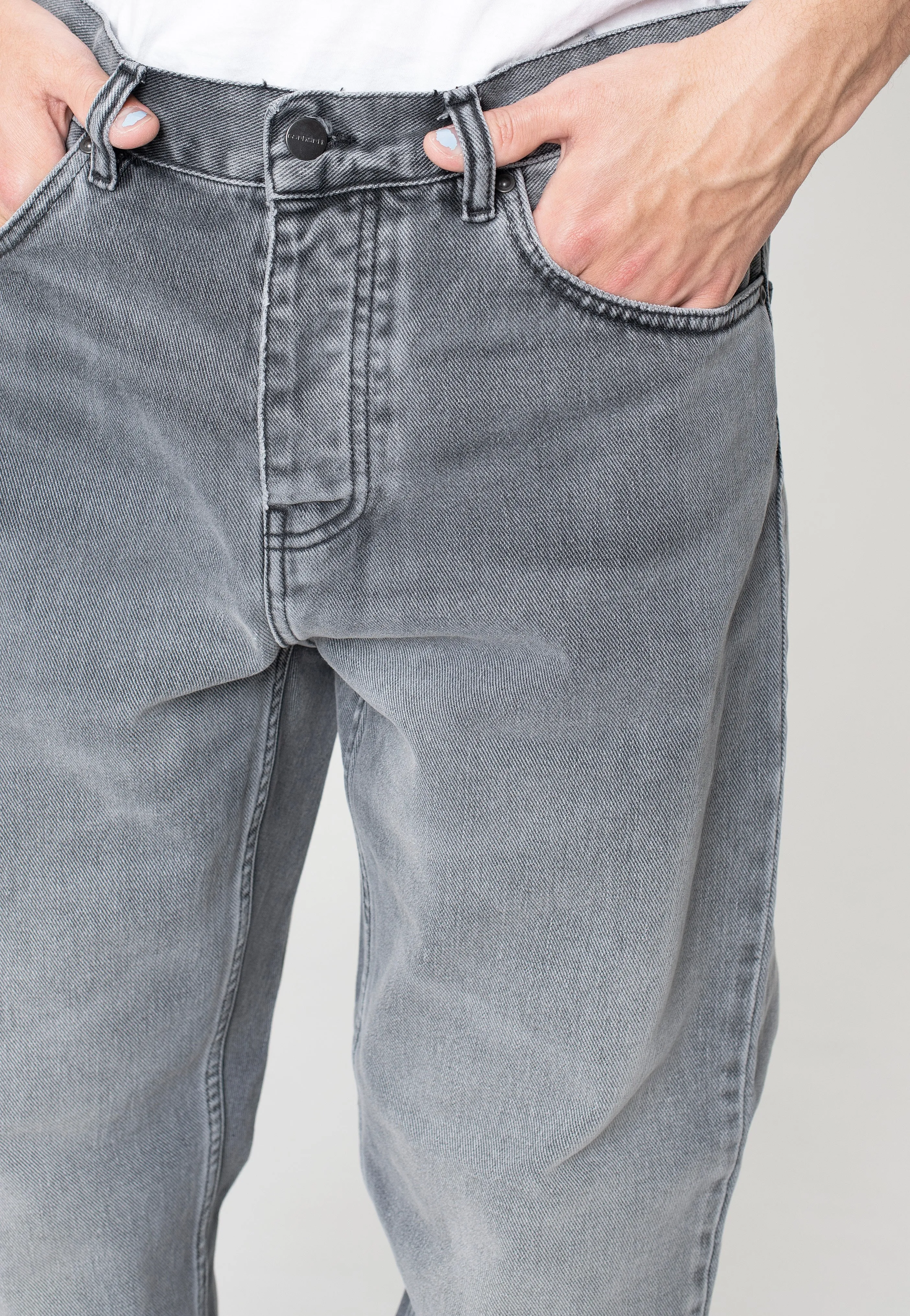 Fit Layer Carhartt WIP - Newel Light Used Wash Black - Jeans
