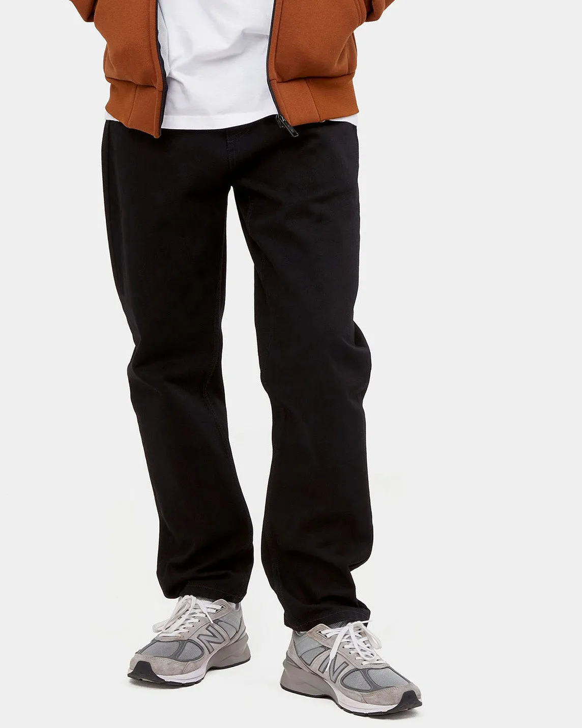 Carhartt WIP Newel Pant Relaxed Tapered Mens Jeans - Black One Wash | Carhartt WIP Jeans | JEANSTORE
