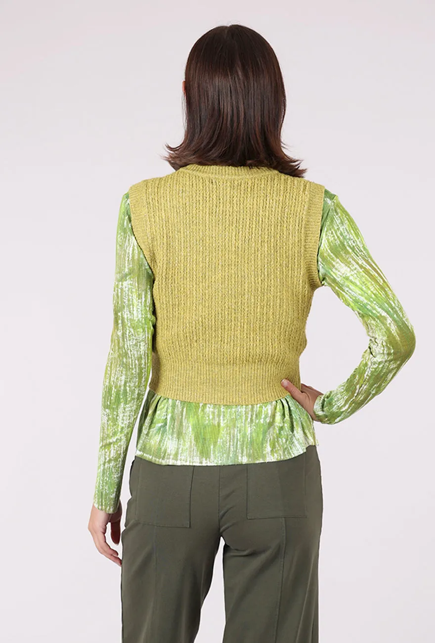 Fitted Button-Up Shell, Citron Long Warm