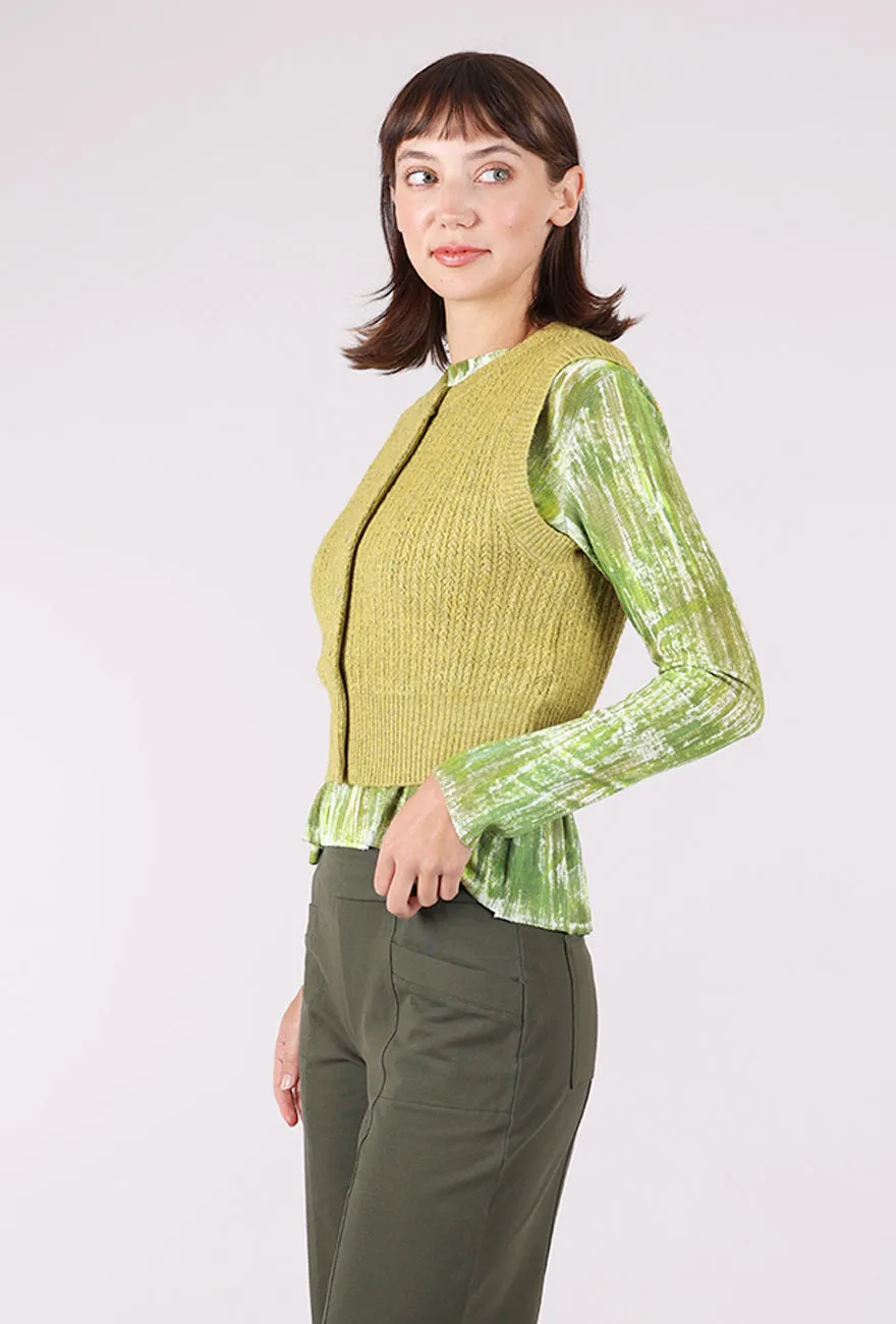 Fitted Button-Up Shell, Citron Long Warm