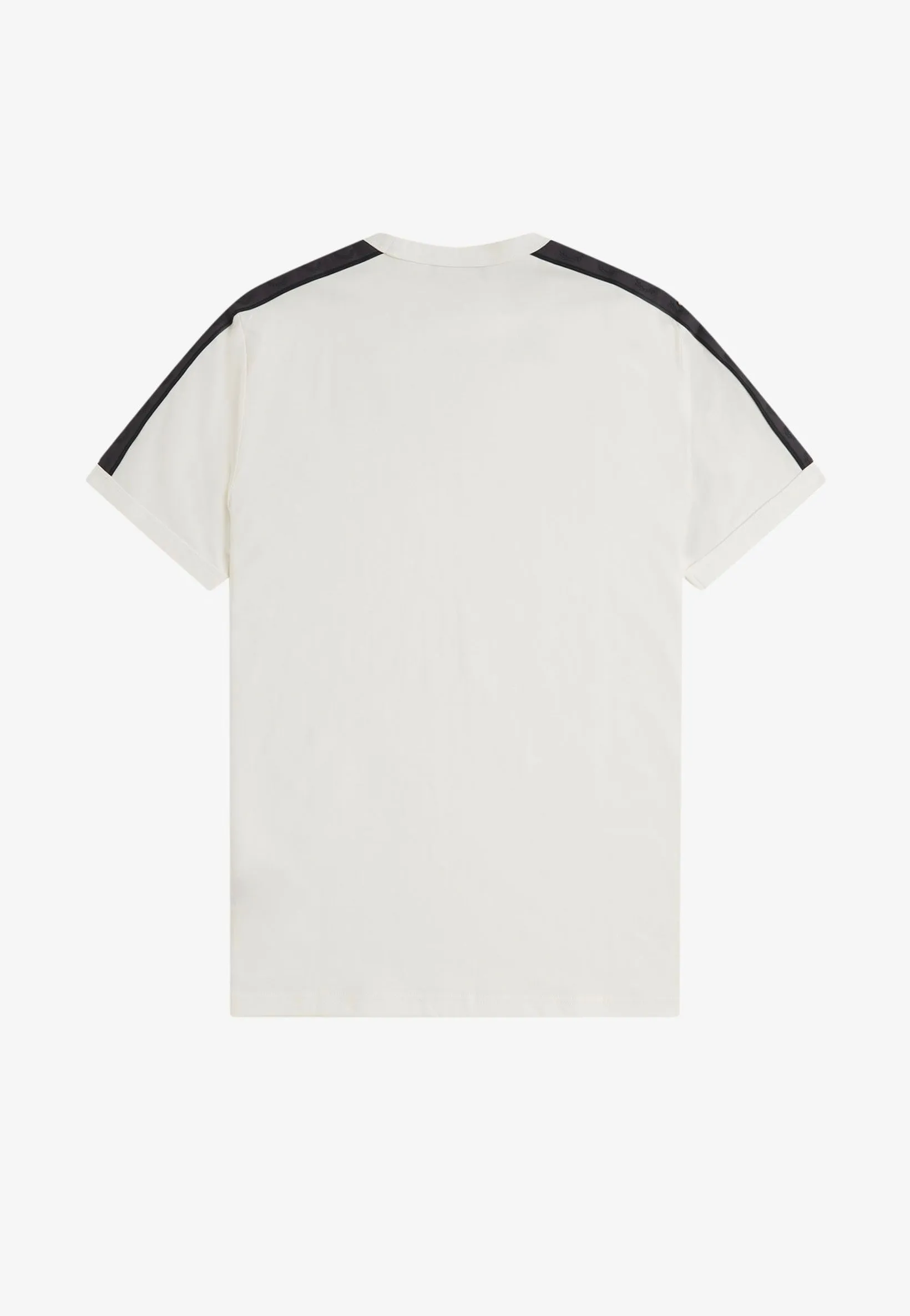 Fitted Style Fred Perry - Contrast Tape Ringer Lecru/Agrey - T-Shirt