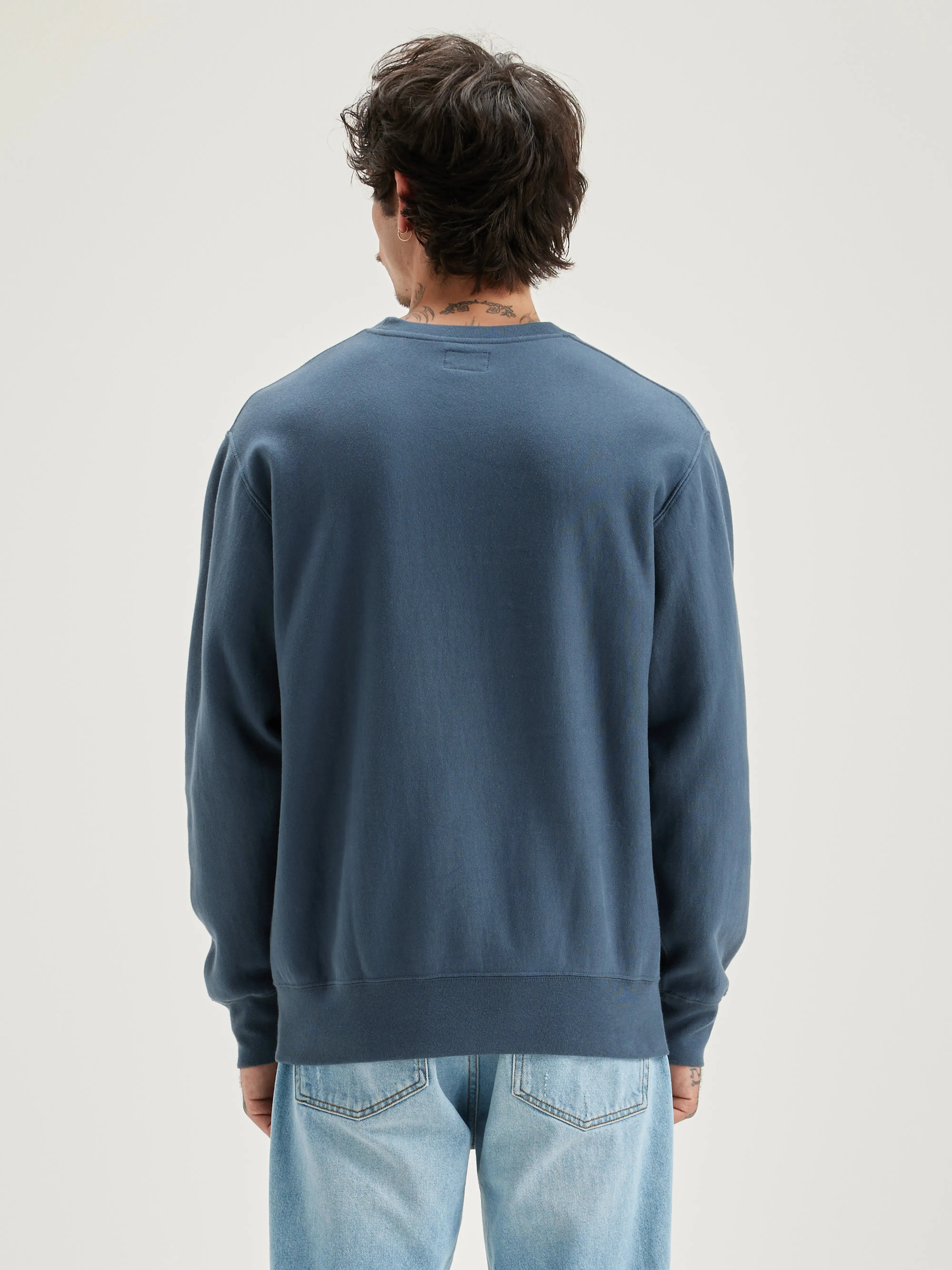 Flake crew-neck sweatshirt (242 / M / DOVE) Thin Straps
