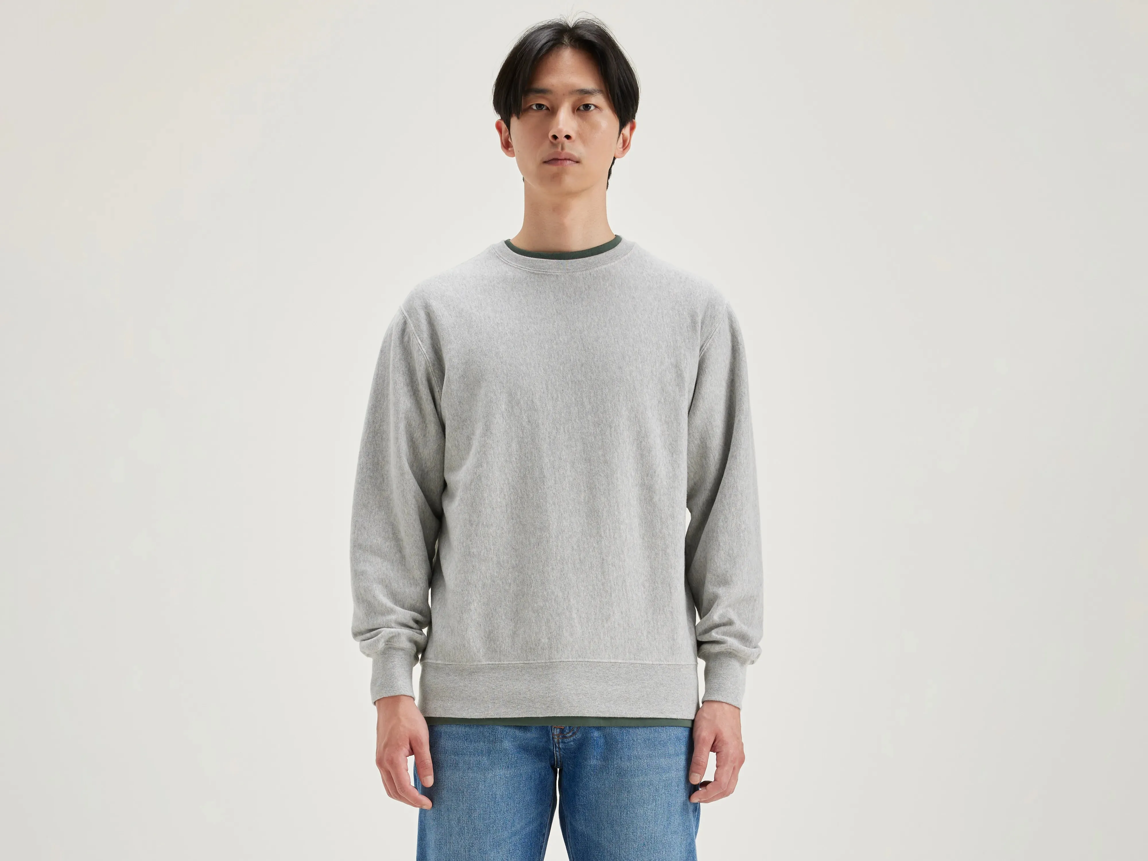 Flake crew-neck sweatshirt (242 / M / H. GREY) product family bonding
