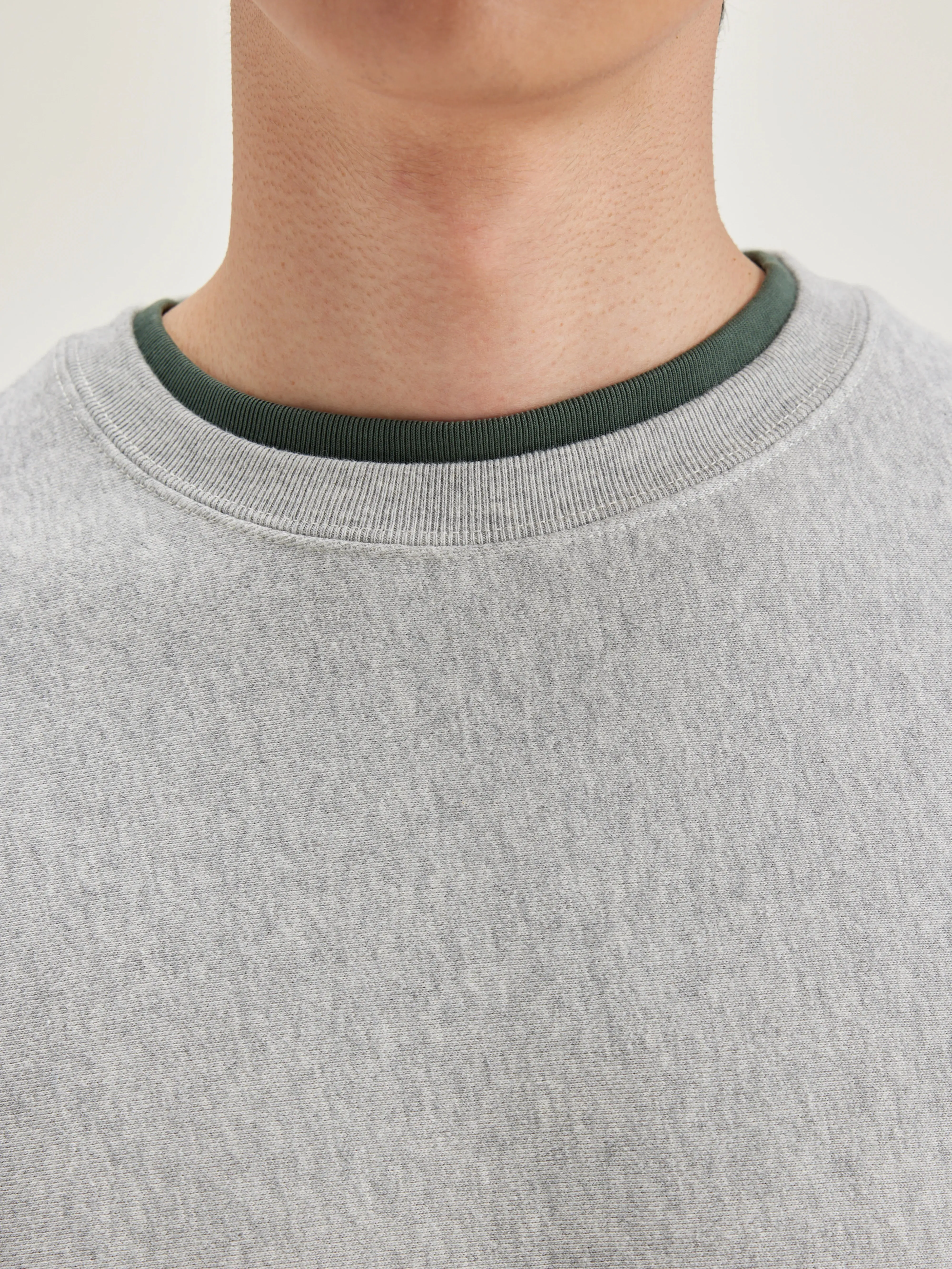 Flake crew-neck sweatshirt (242 / M / H. GREY) Loose Fit