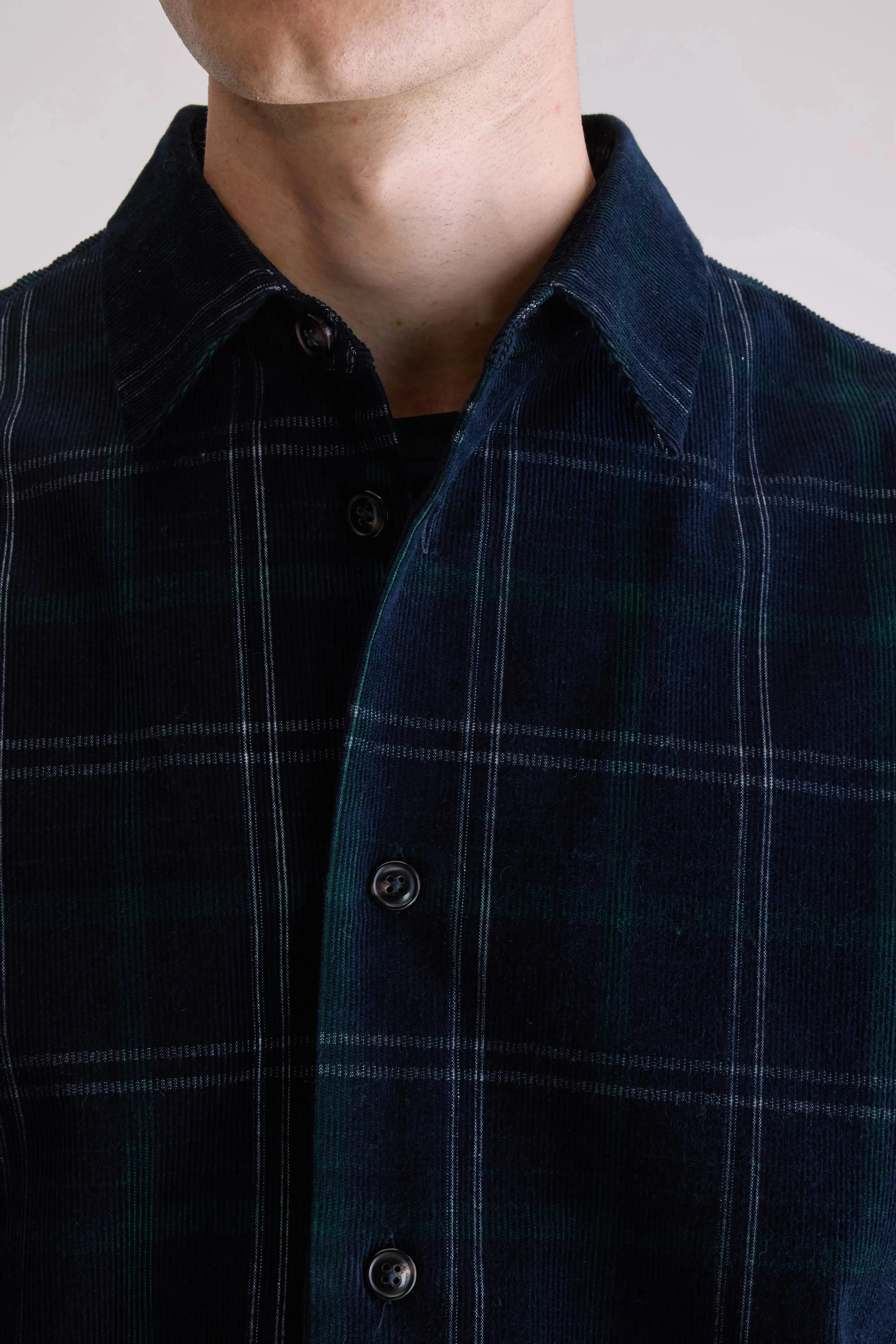 Flap corduroy overshirt (252 / M / CHECK A) Performance Inspired Feel