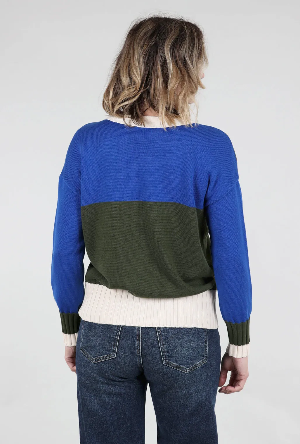 Fleece-lined Thick Harria Sweater, Deep Green