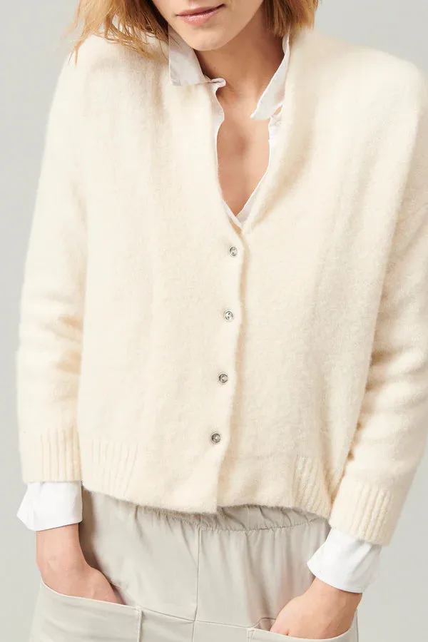 Flexible Base Milk Knit Cardigan